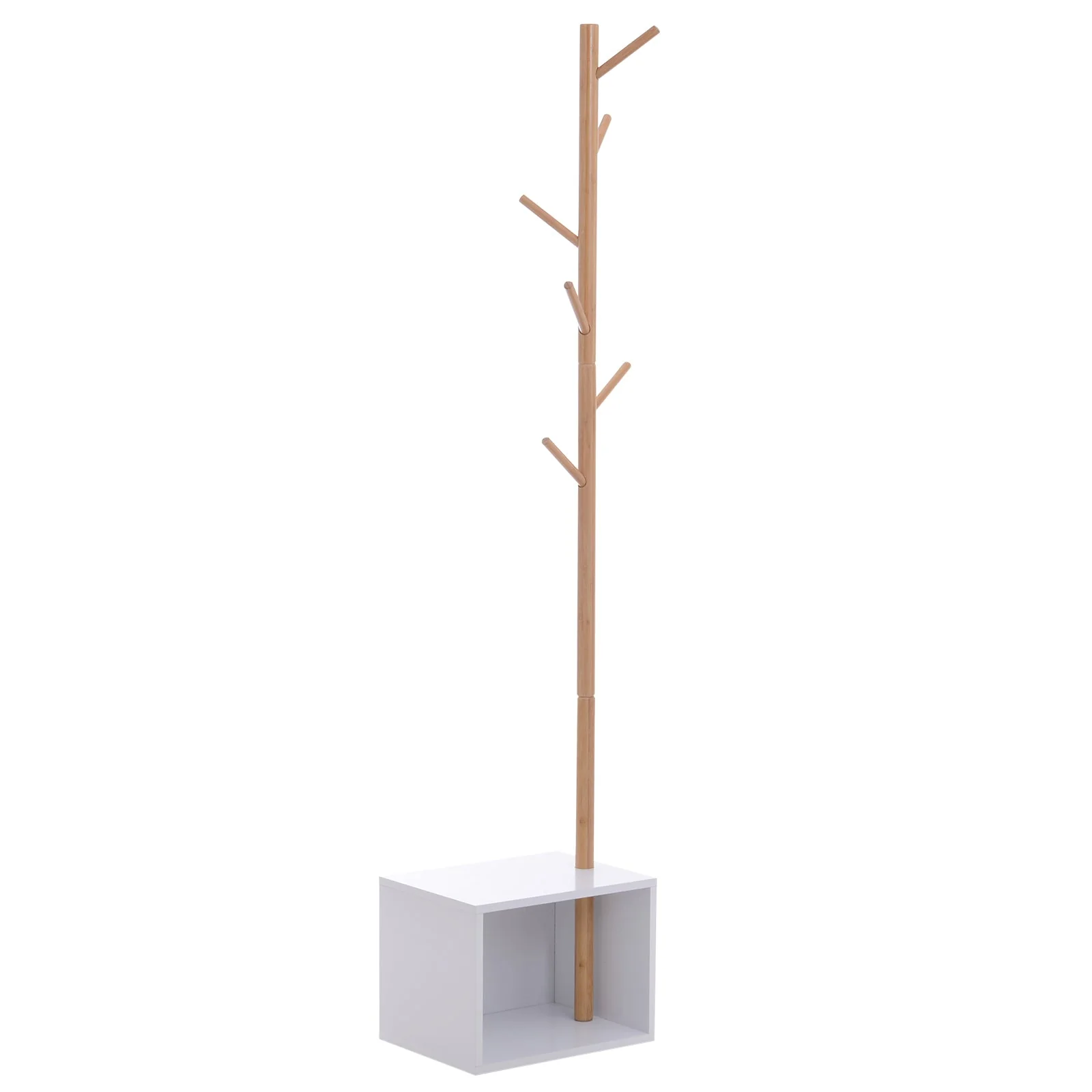 180 cm Hallway Coat Rack Storage Bench Tree Hat Hanger Entryway Stand Garment Organiser Bedroom Living Room - Image 9