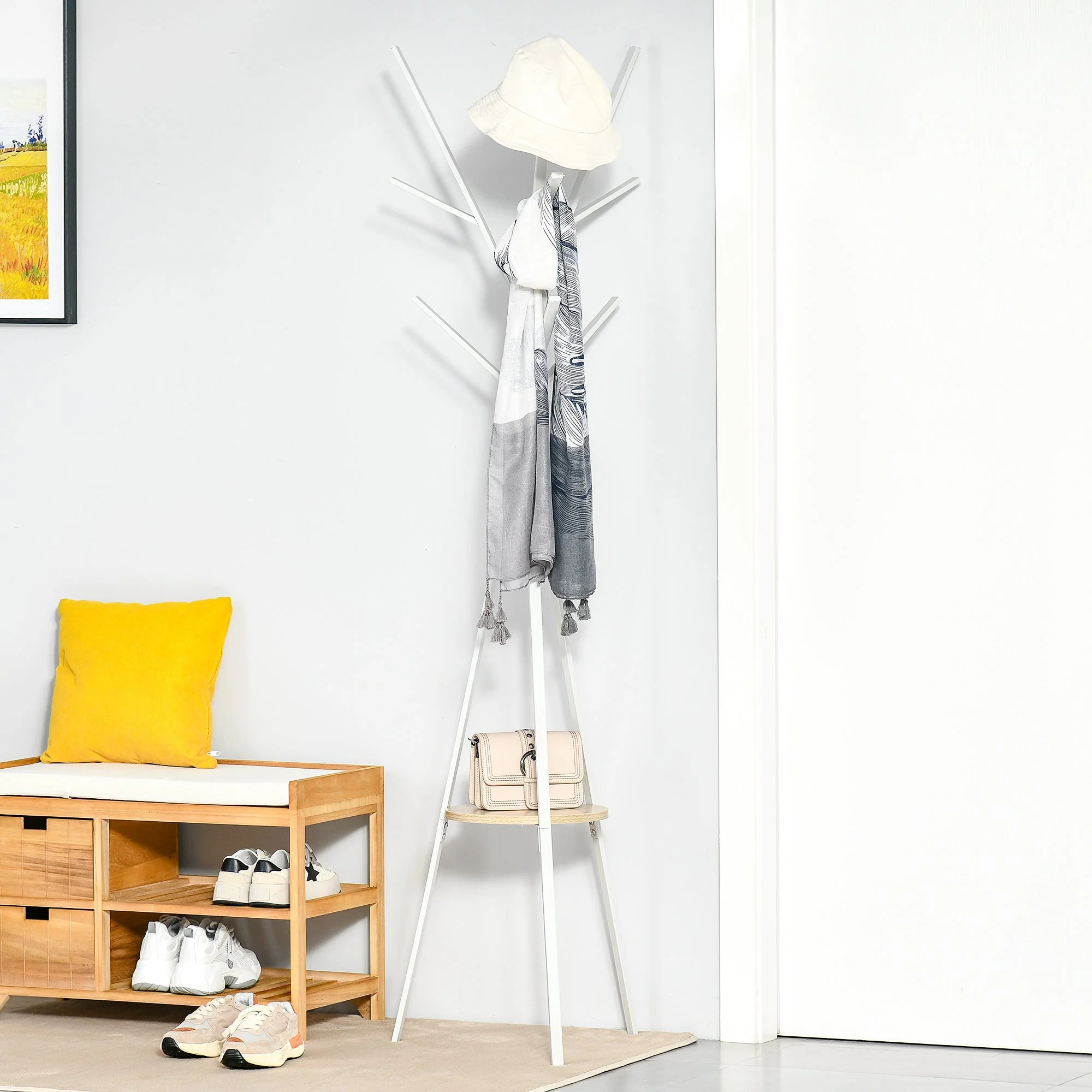 180cm Nine Hook Coat Rack Tree Free Standing by Norfolk Furniture - Image 2