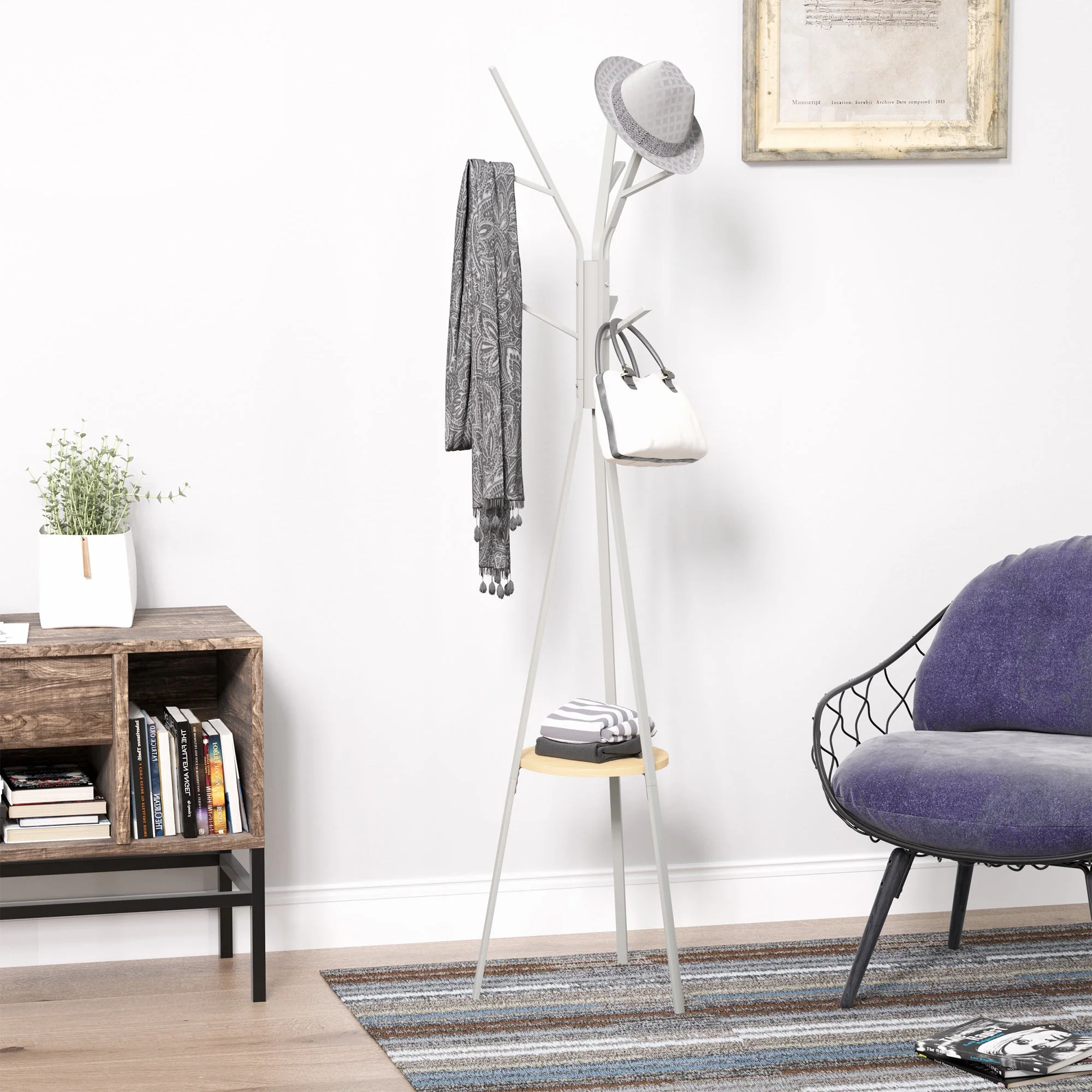 180cm Nine Hook Coat Rack Tree Free Standing by Norfolk Furniture - Image 4