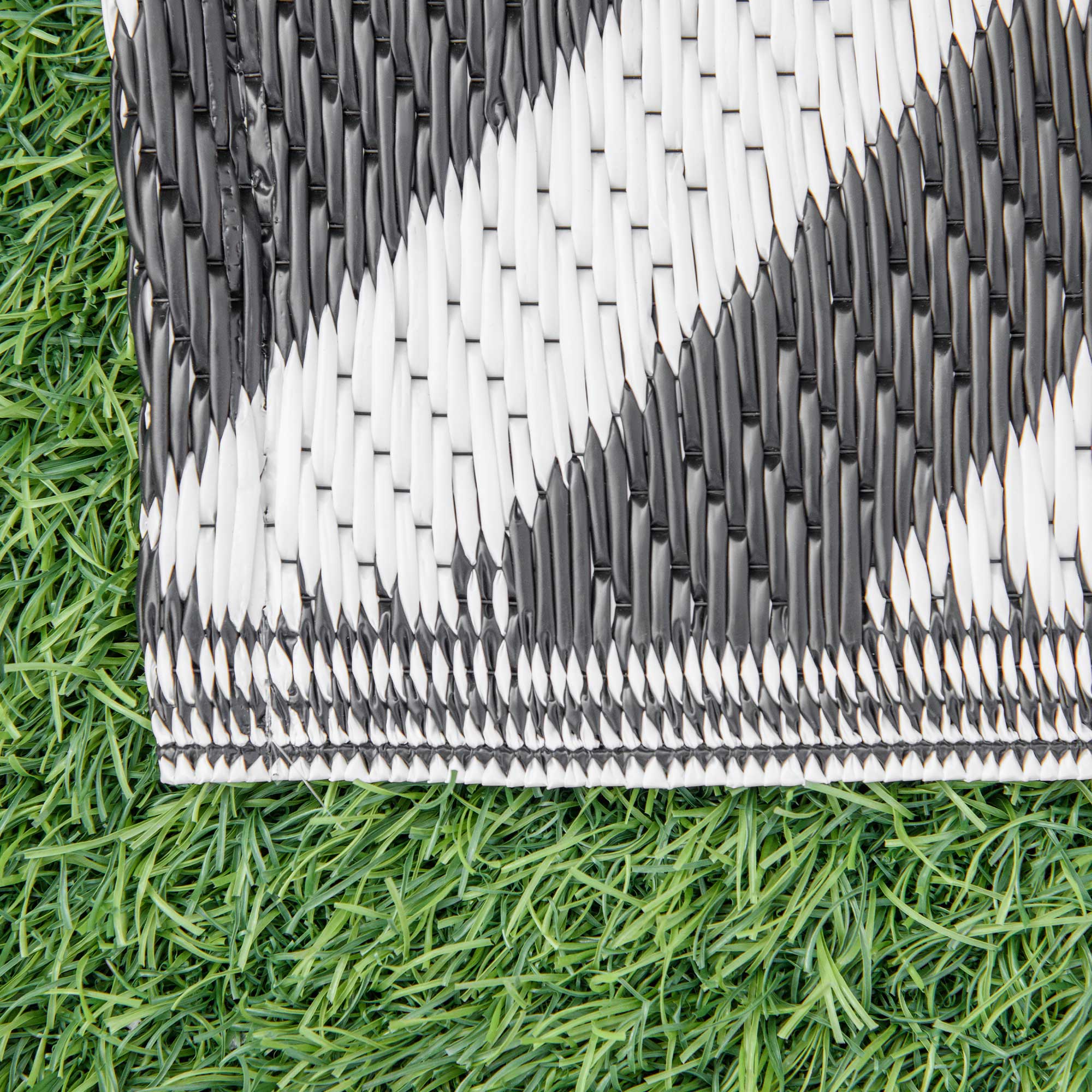 182 x 274 cm6x9ft Outdoor Rug Reversible Mat Plastic Straw Rug Portable RV Camping Mat for Garden Deck Picnic Indoor - Image 8