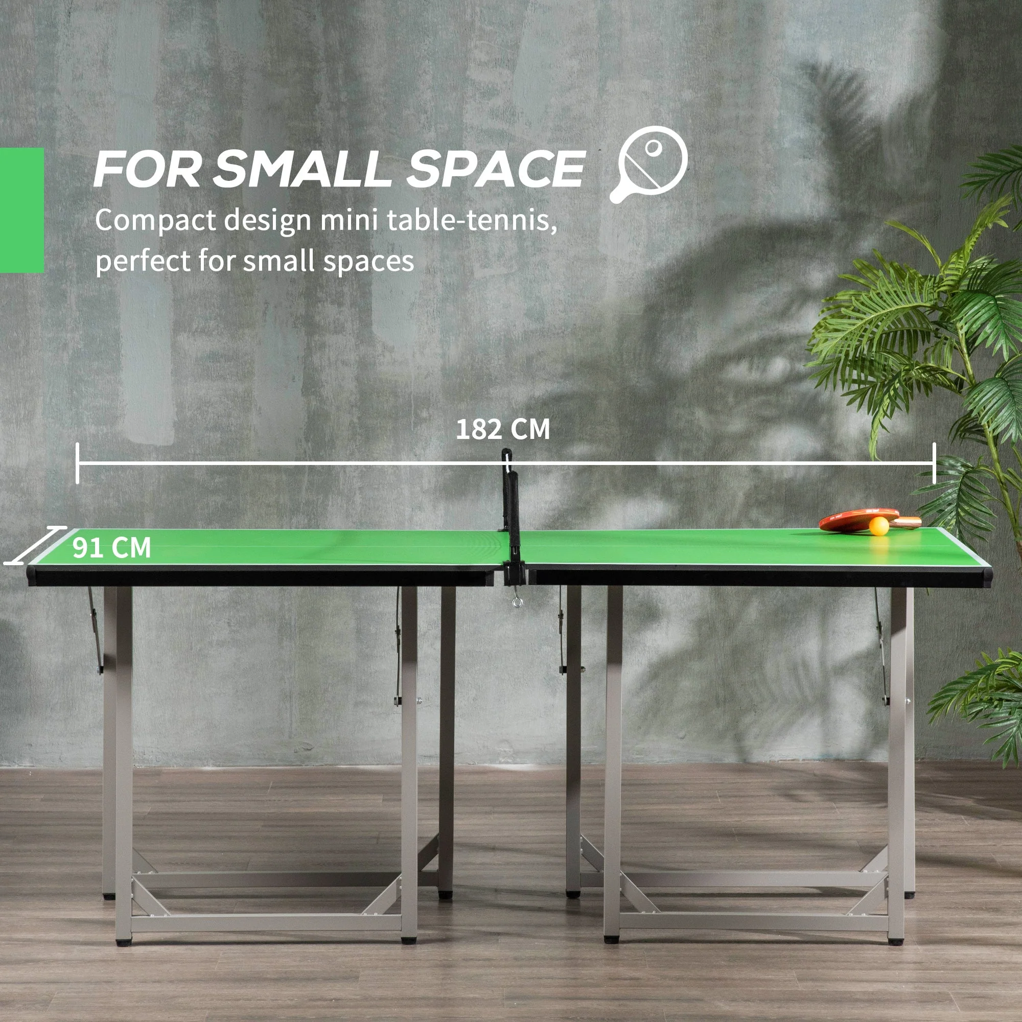 182cm Mini Tennis Table Folding Ping Pong Table with Net Multi-Use Table for Indoor Outdoor Game - Image 5