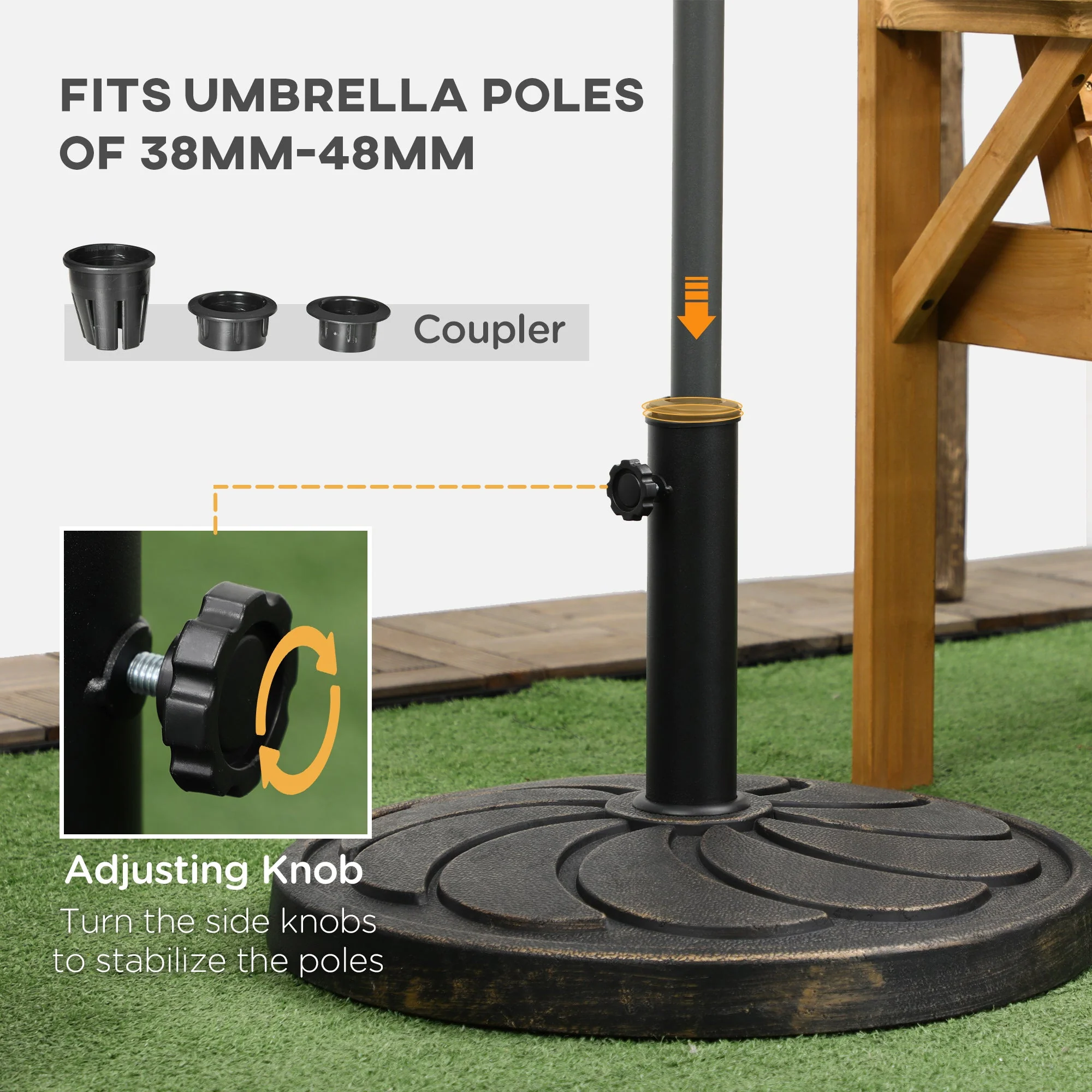 18kg Resin Garden Parasol Base - Image 4