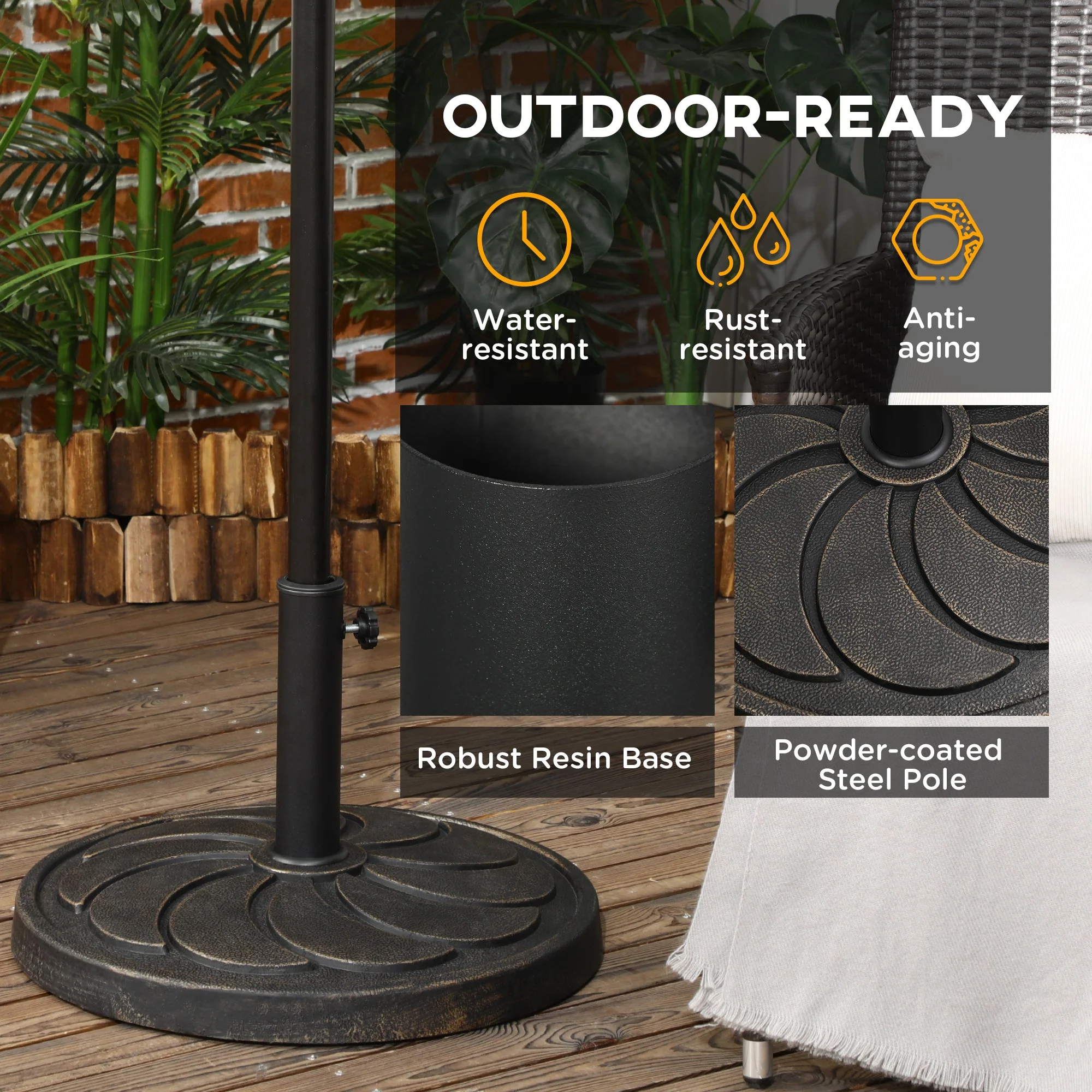 18kg Resin Garden Parasol Base - Image 5