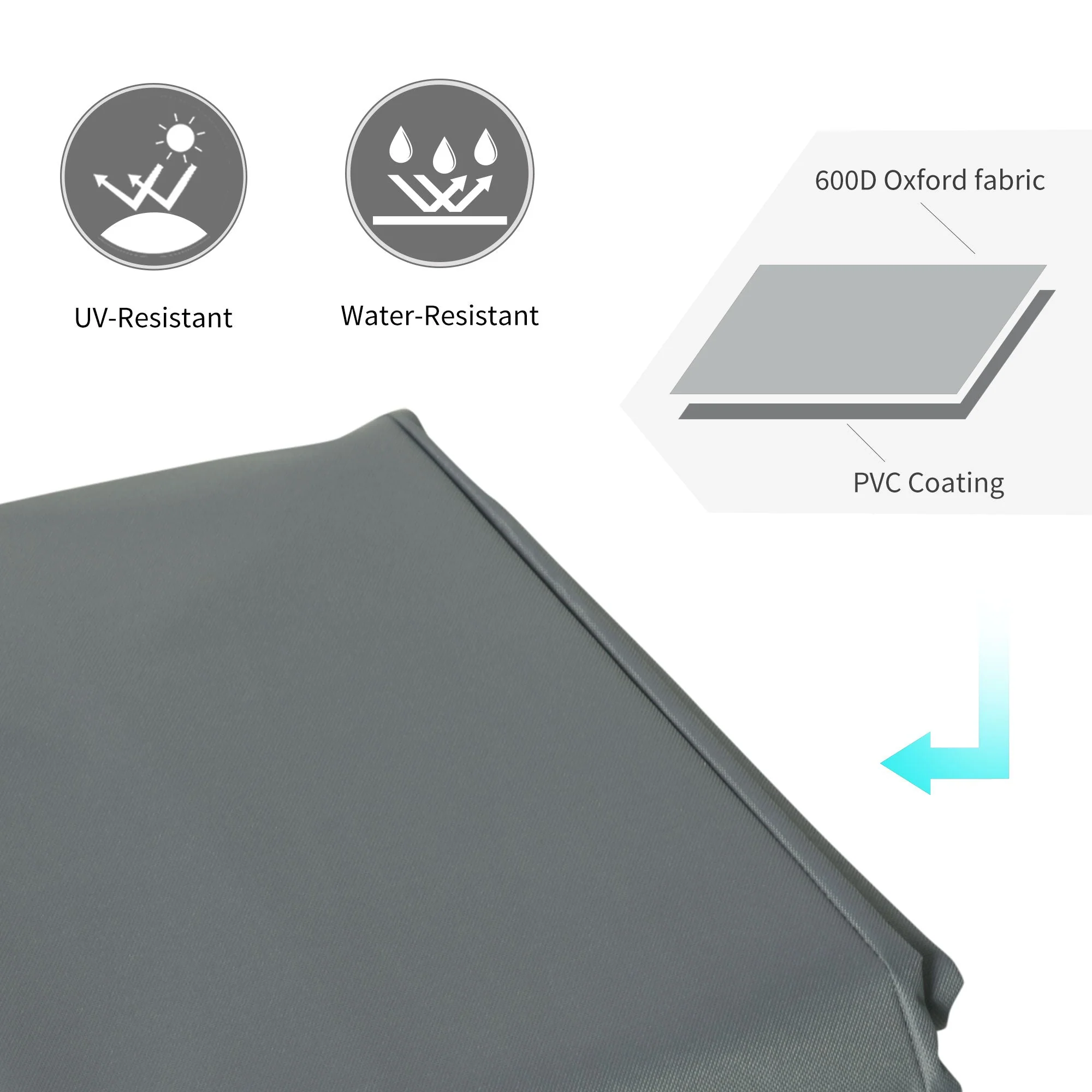190x72cm Outdoor Garden Rattan Furniture Protective Cover Water UV Resistant - Image 3