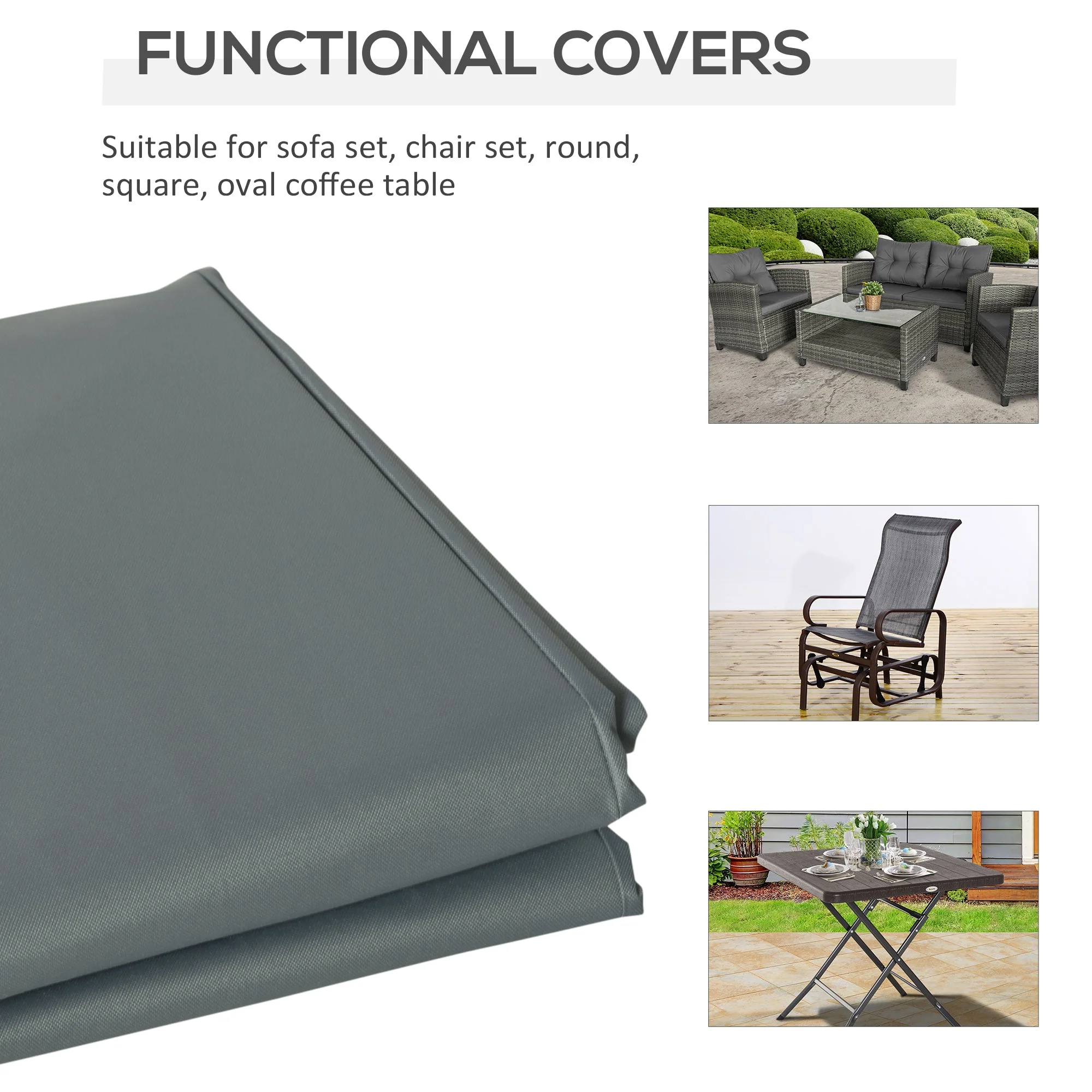 190x72cm Outdoor Garden Rattan Furniture Protective Cover Water UV Resistant - Image 5