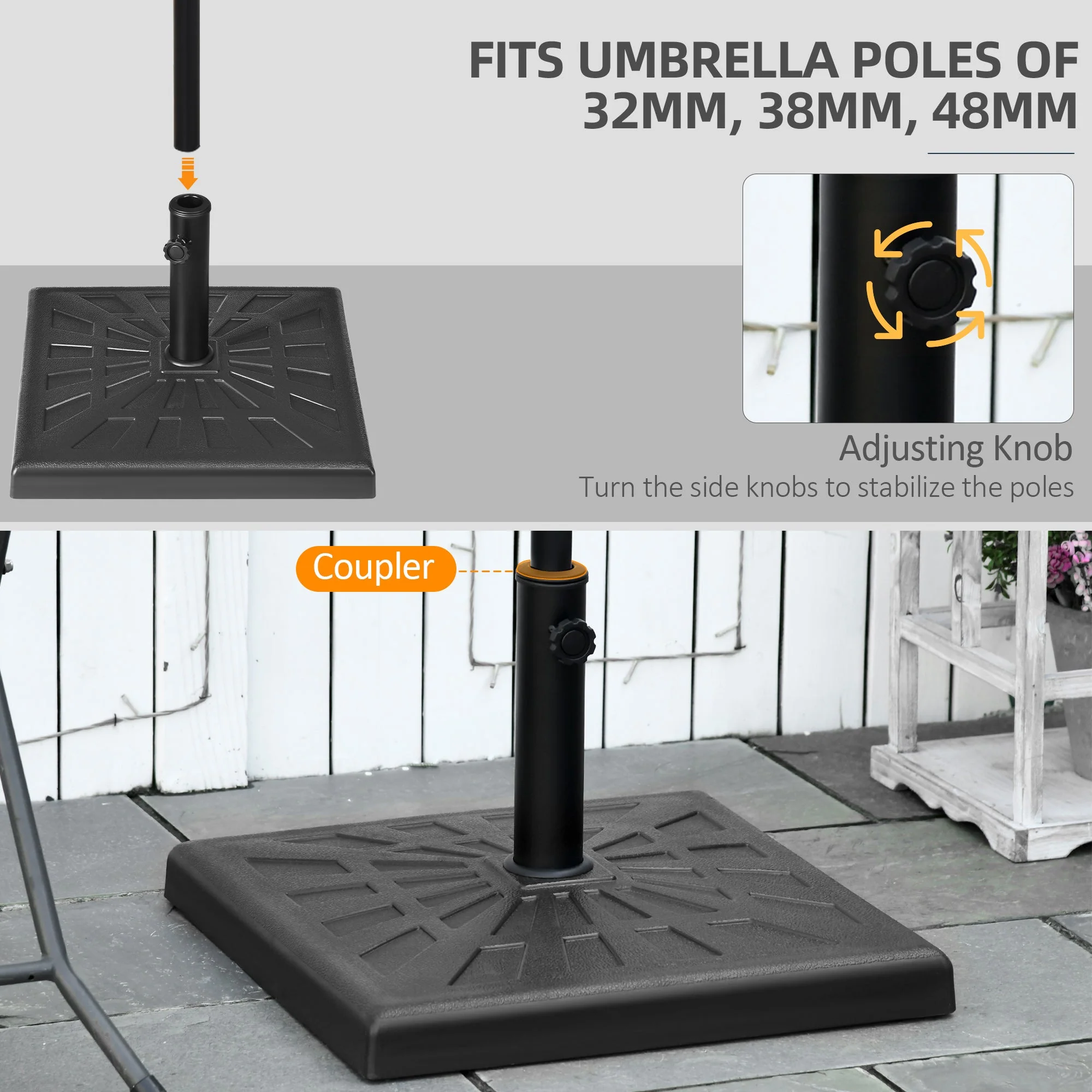 19kg Resin Garden Parasol Base Holder - Image 3