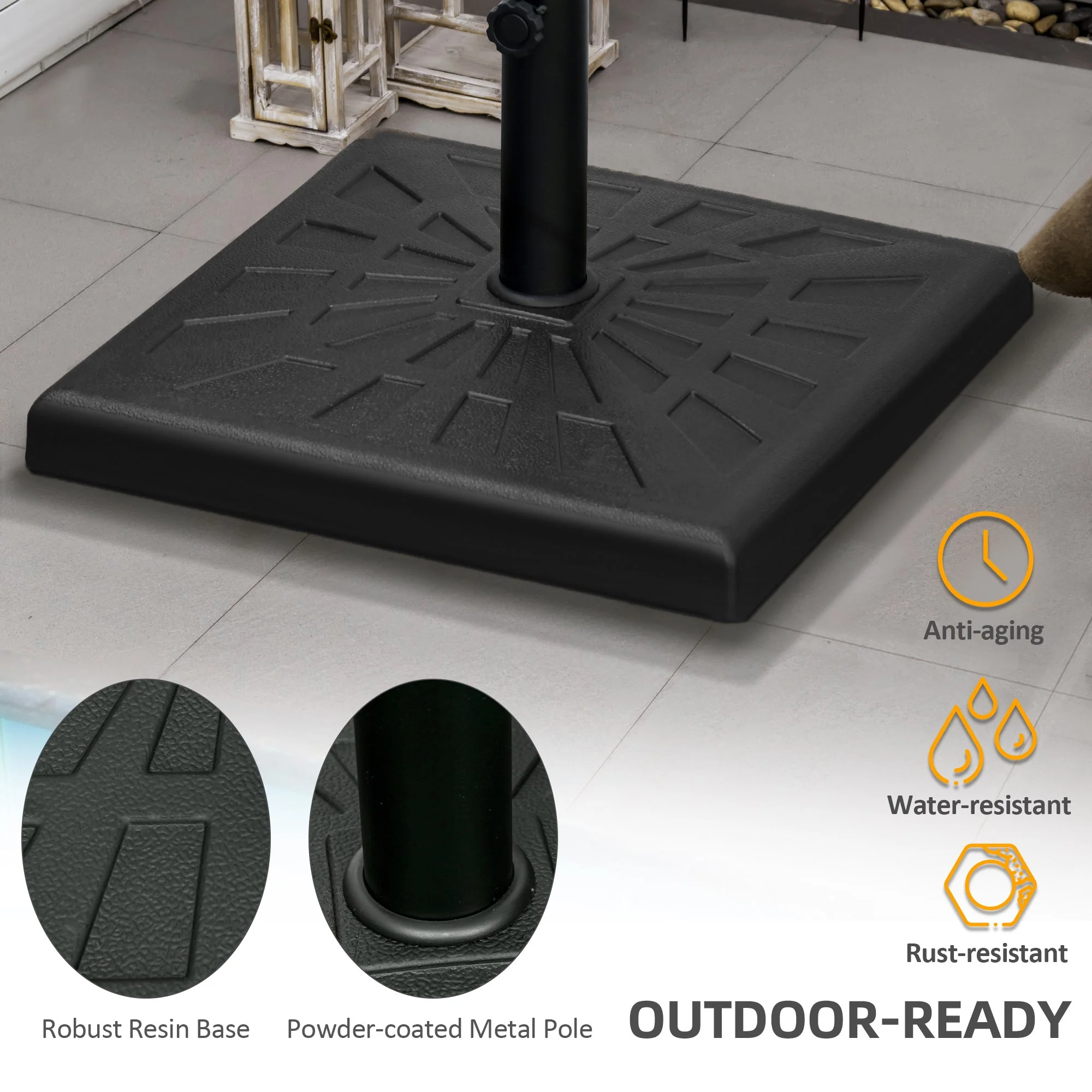 19kg Resin Garden Parasol Base Holder - Image 4