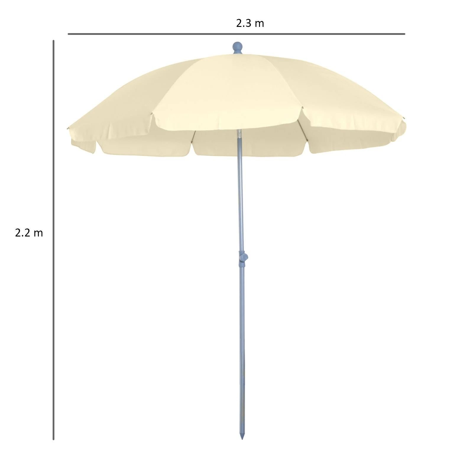 2.2m Beach Umbrella - Image 3