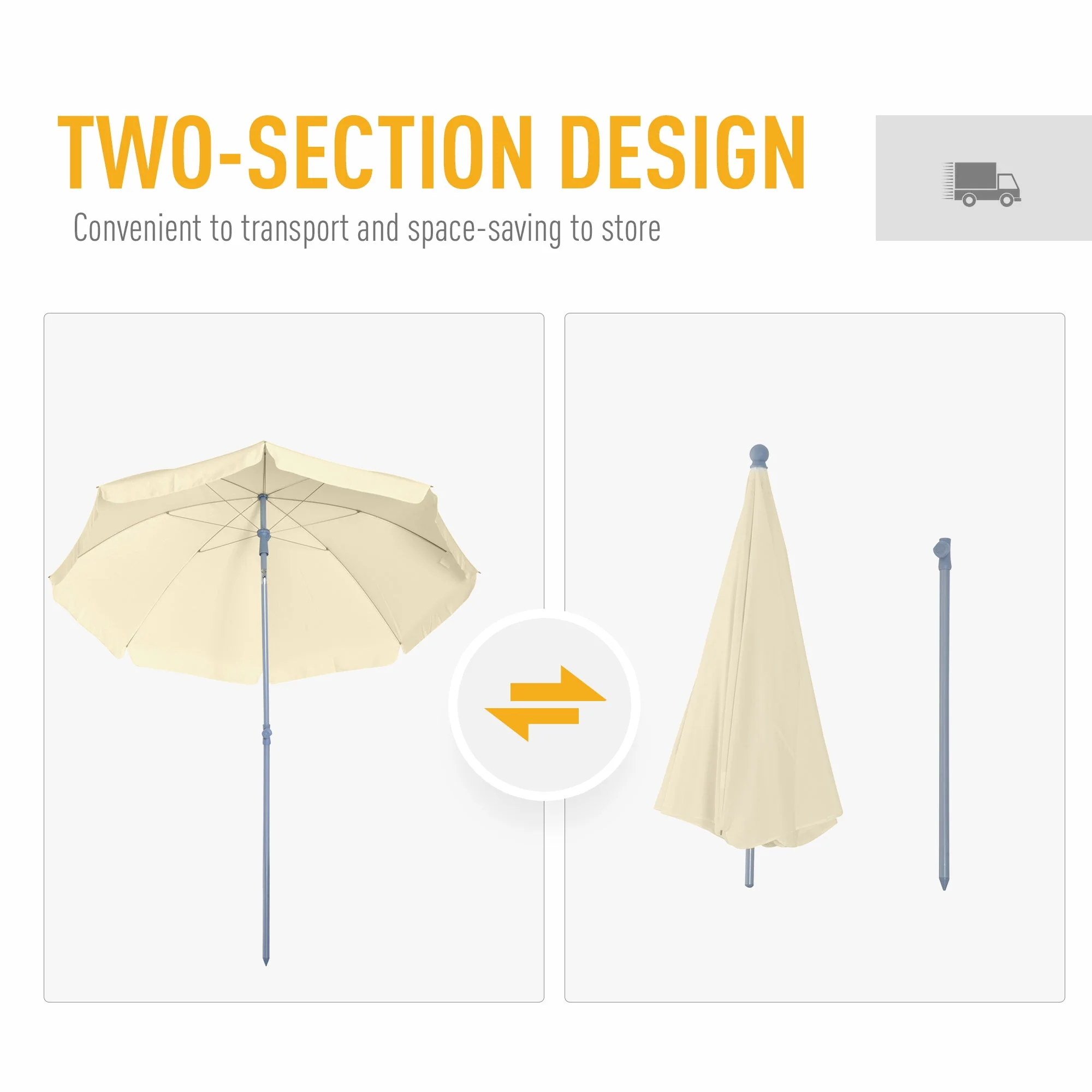2.2m Beach Umbrella - Image 5
