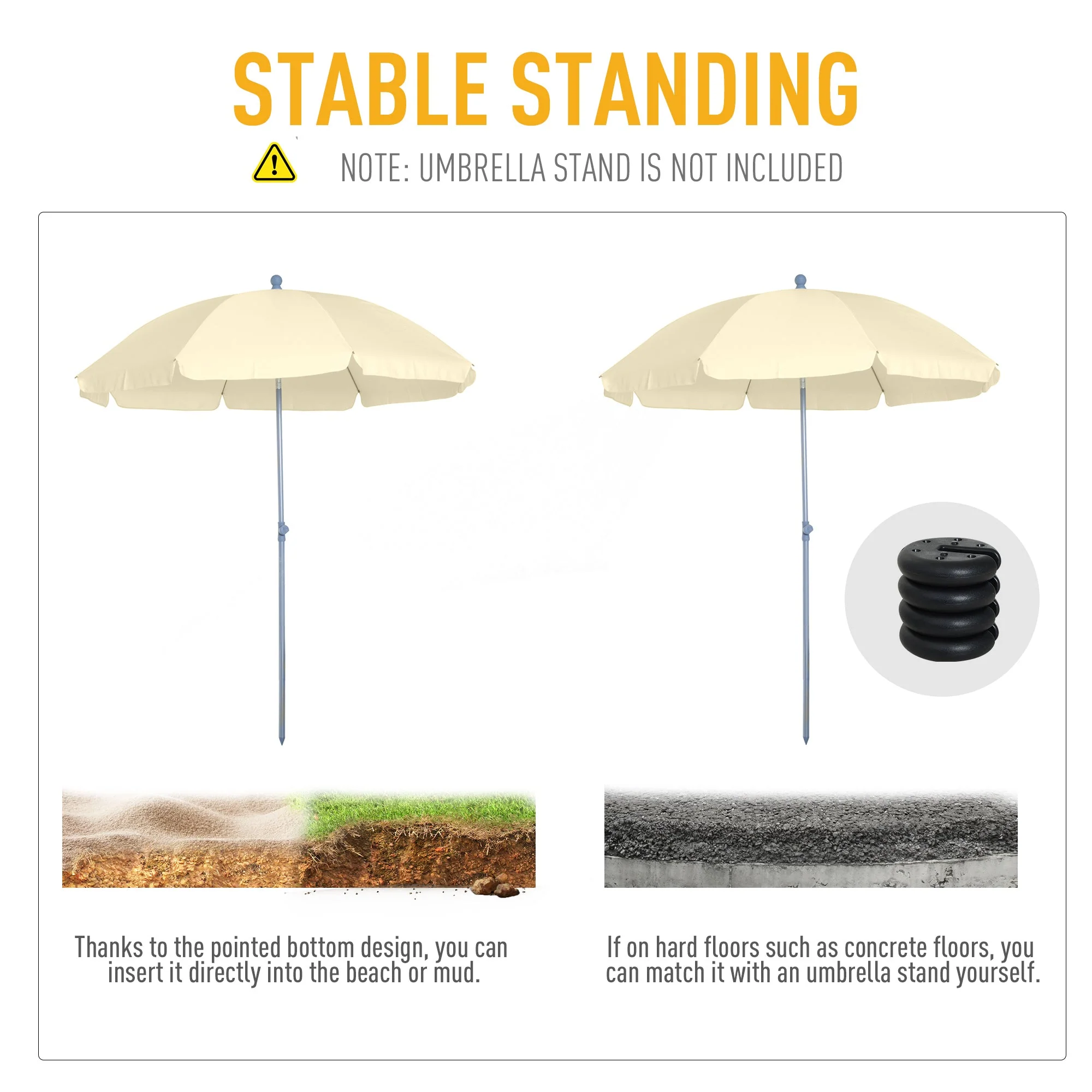 2.2m Beach Umbrella - Image 6
