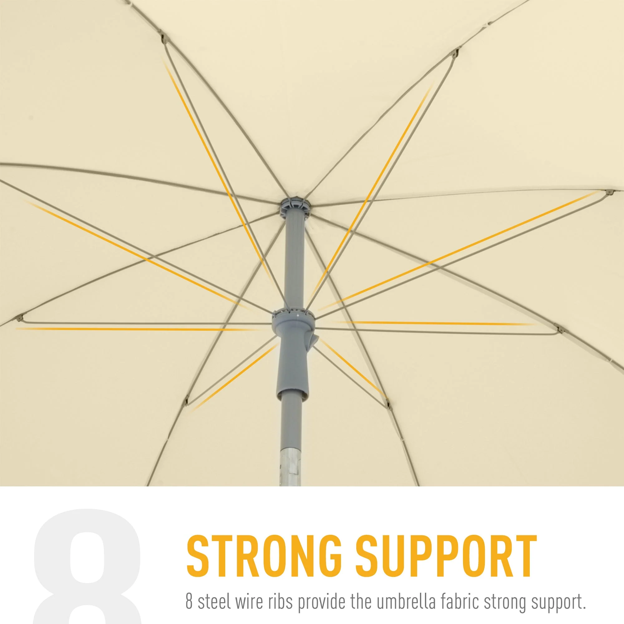 2.2m Beach Umbrella - Image 7