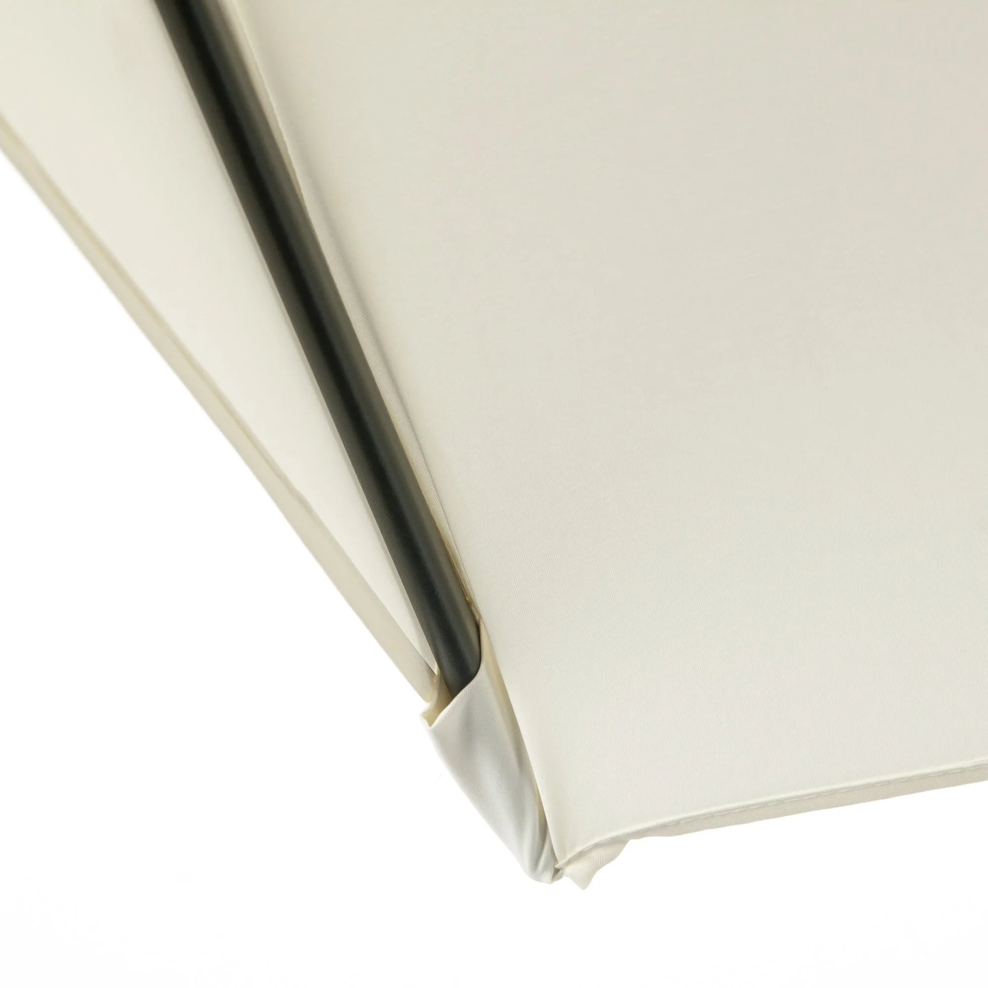 2.3m Half Steel Frame Outdoor Parasol Beige - Image 7