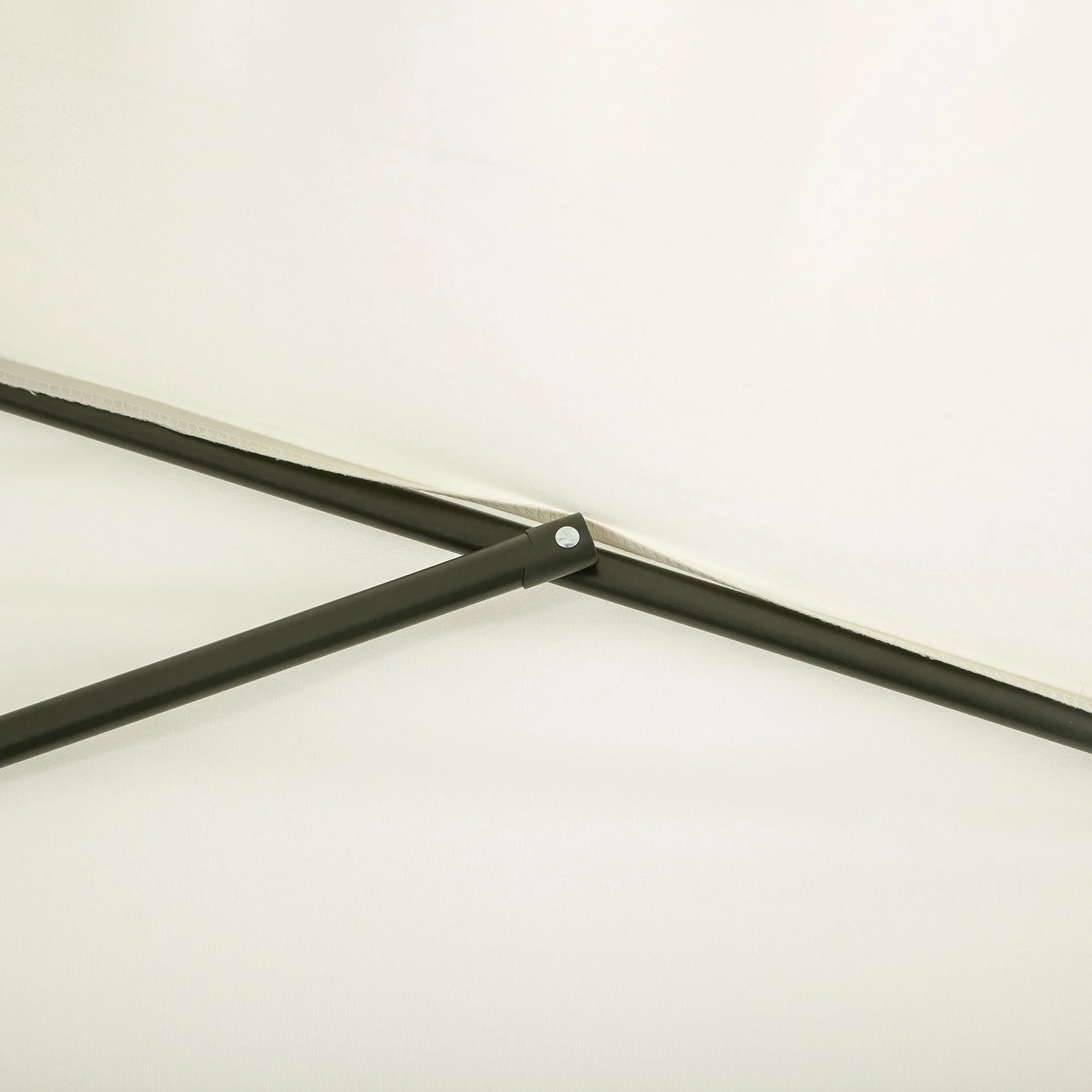 2.3m Half Steel Frame Outdoor Parasol Beige - Image 8