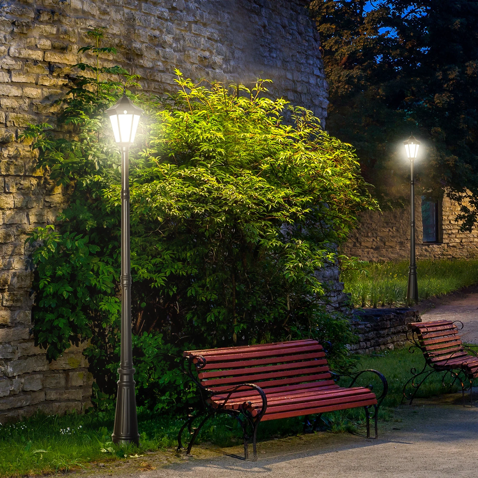 2.4 m Garden Lamp Post Light - Image 2