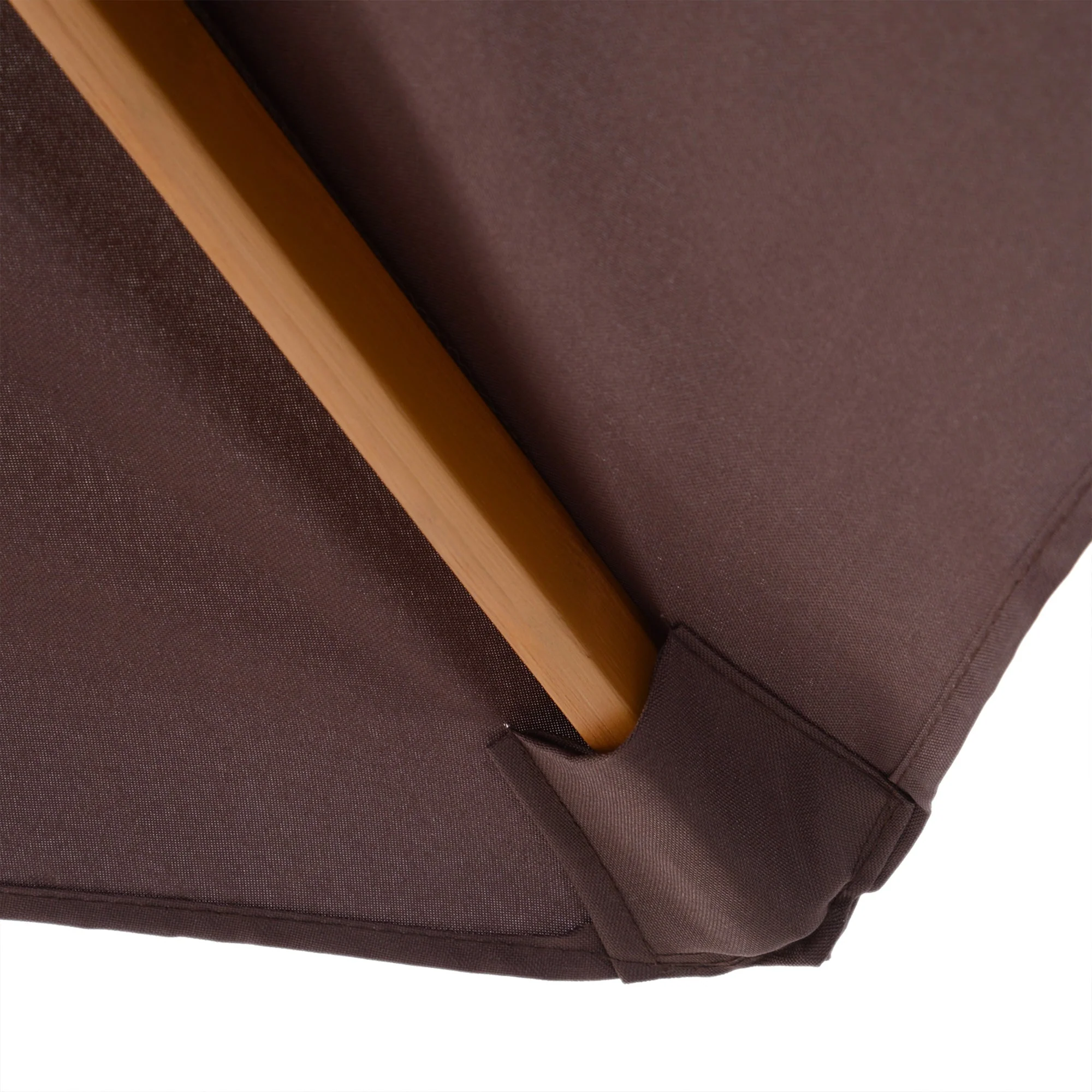 2.5 m Wooden Parasol Sun Shade-Coffee - Image 8
