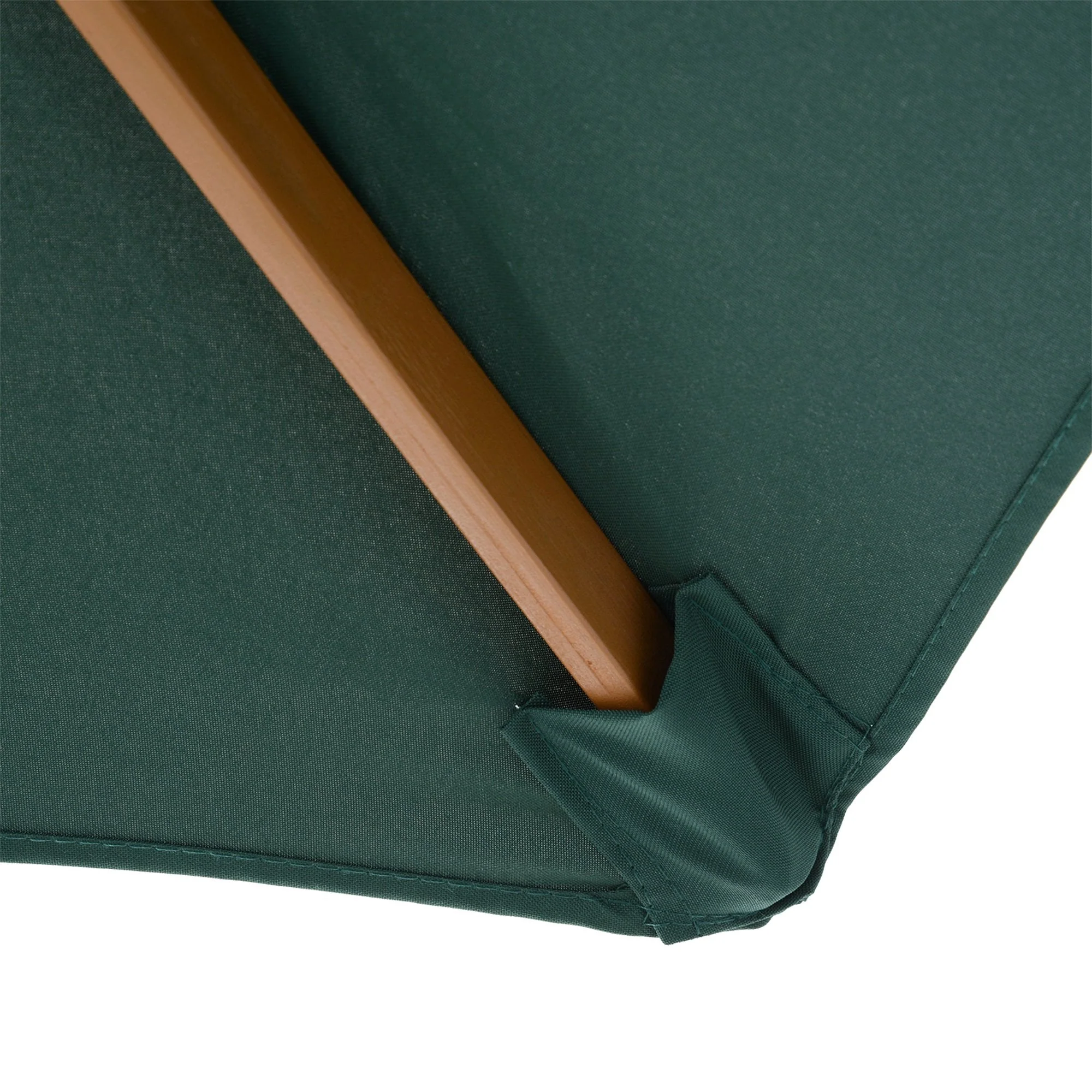 2.5m Wooden Garden Patio Parasol Umbrella-Dark Green - Image 8