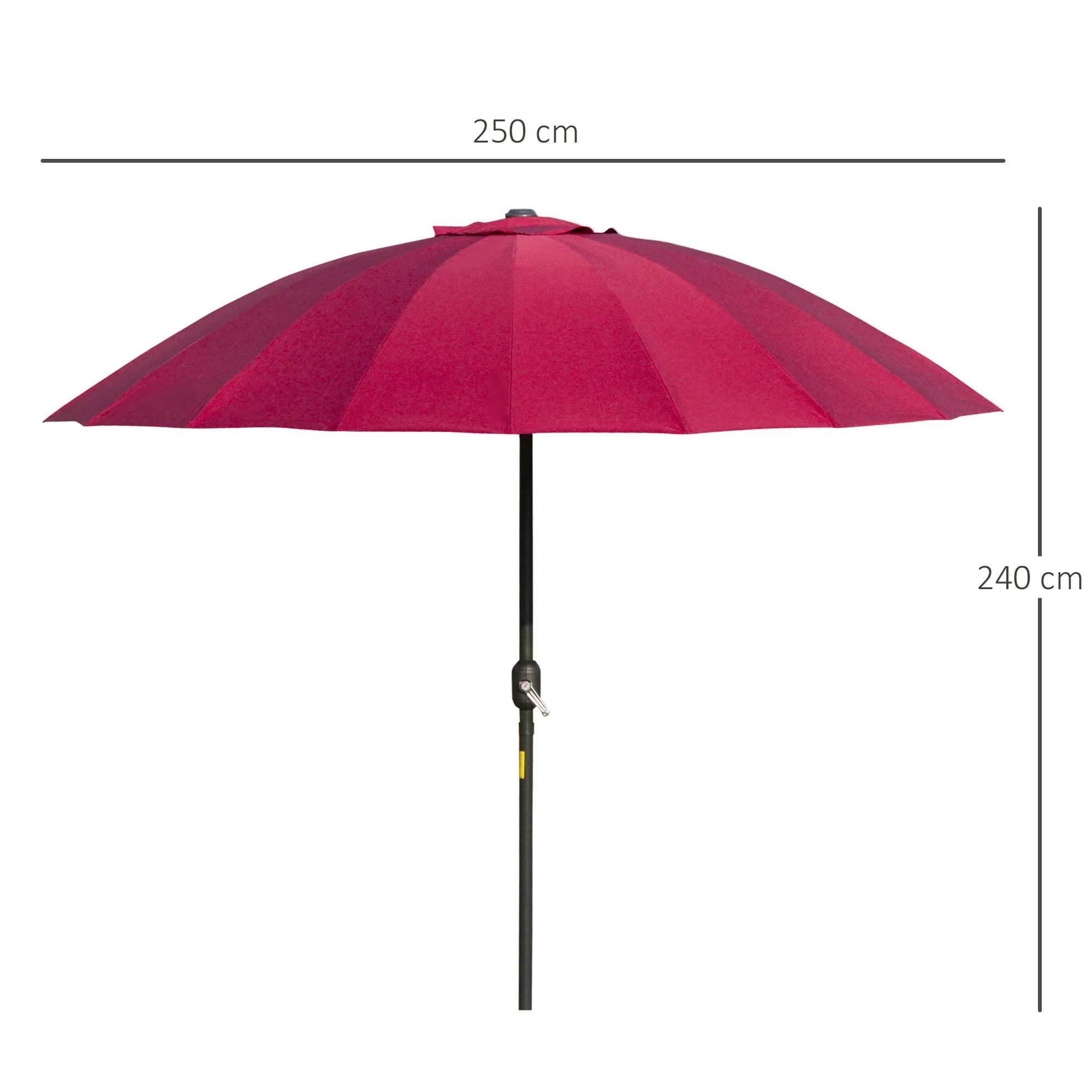 2.6m Shanghai Garden Parasol Umbrella with Crank & Tilt - Image 3