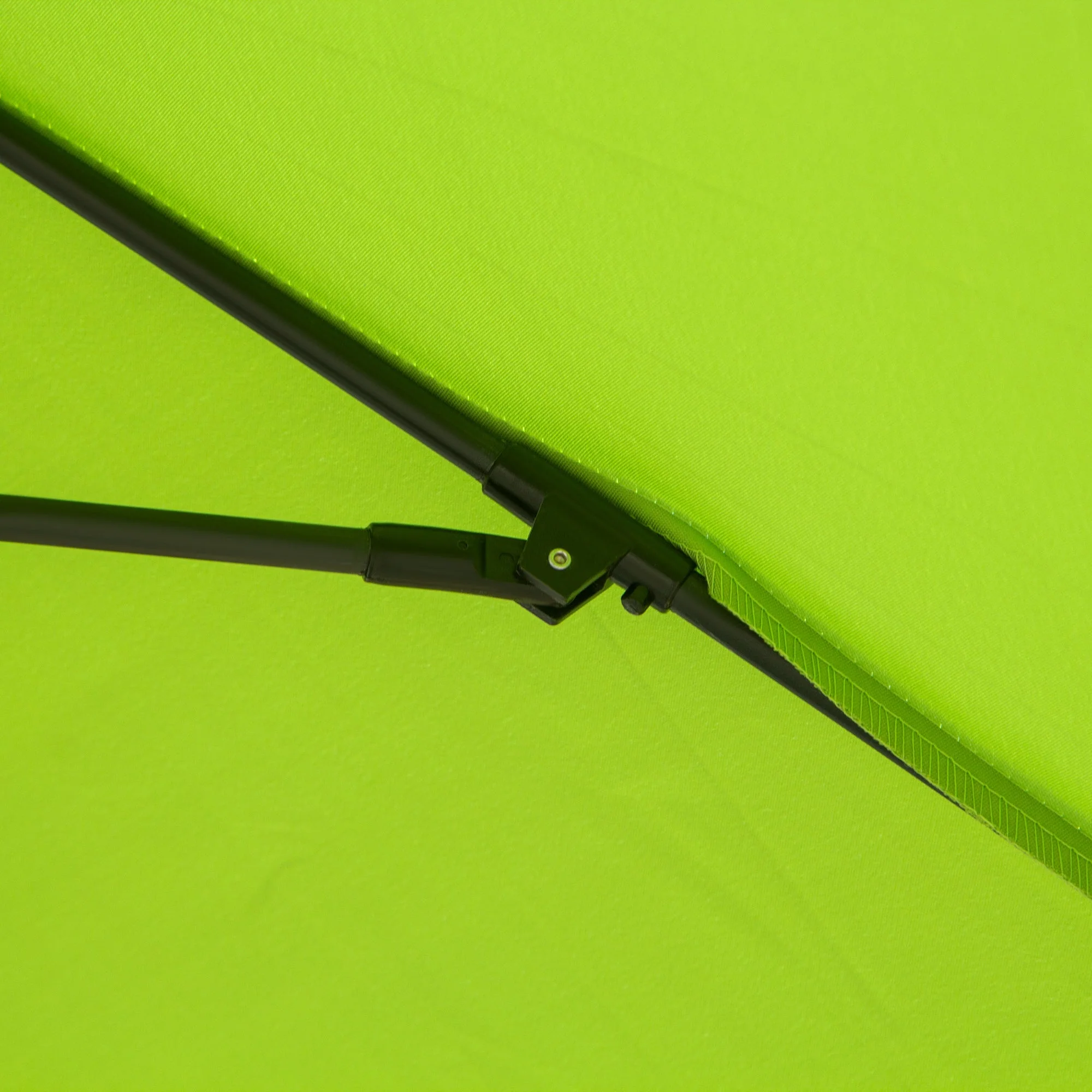 2.7M Patio Sun Umbrella Parasol Tilt Shade Shelter Canopy Aluminium Frame Light Green - Image 9