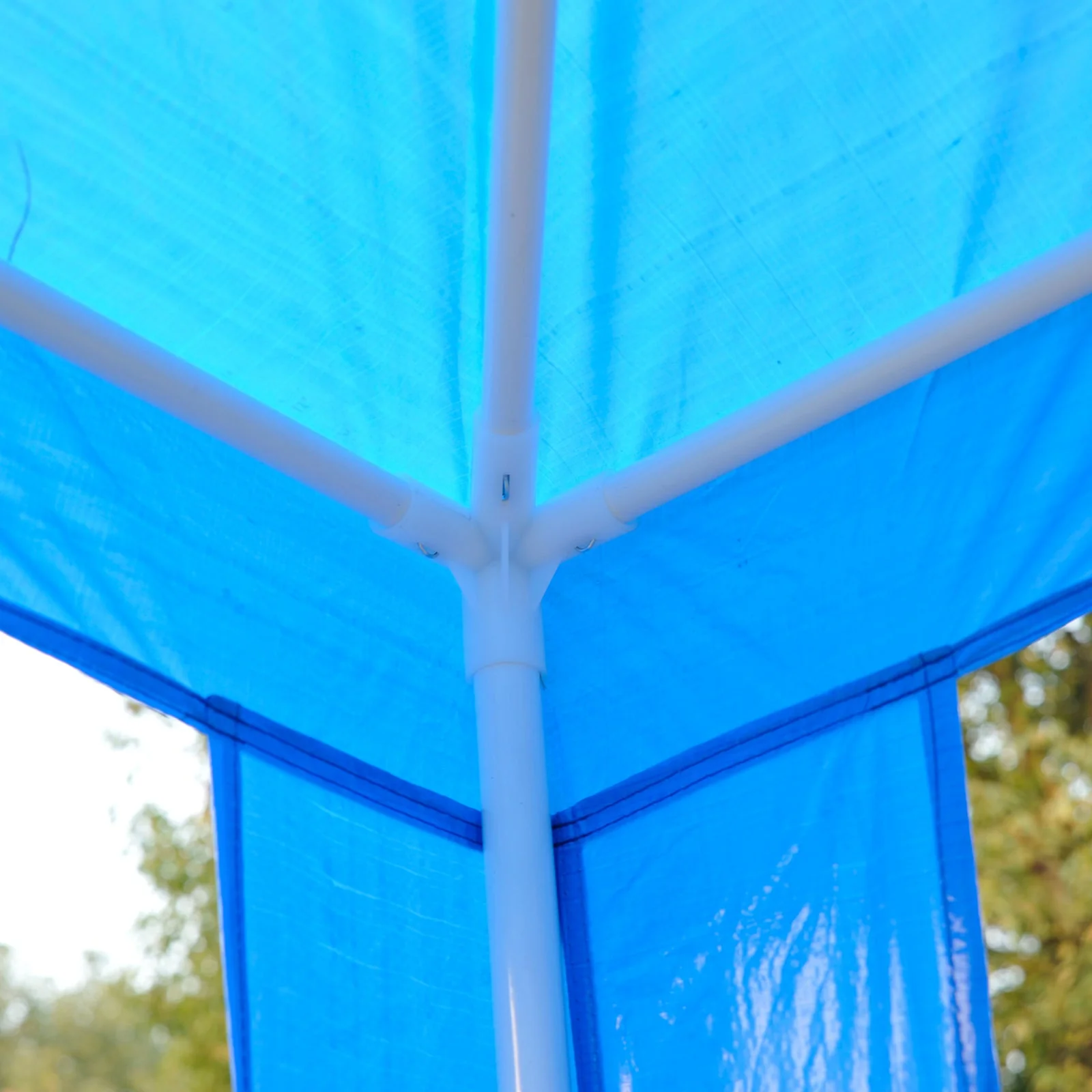 2.7m x 2.7m Garden Gazebo Marquee Party Tent Wedding Canopy OutdoorBlue - Image 7