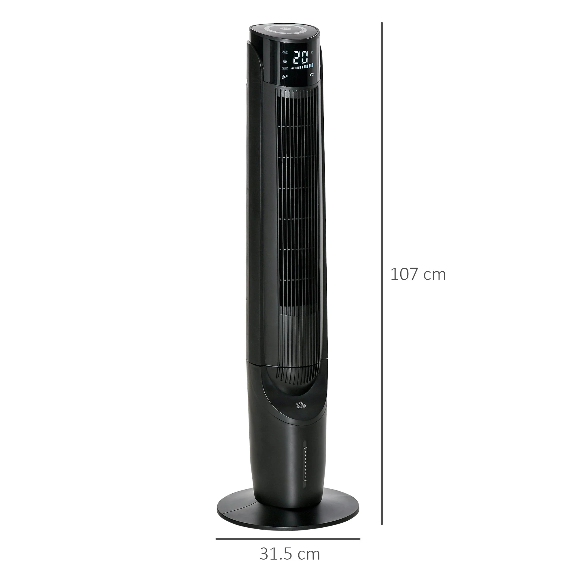 2.8L Oscillating Three Speed Air Cooler With Timer & Remote Control Black & White - Image 3