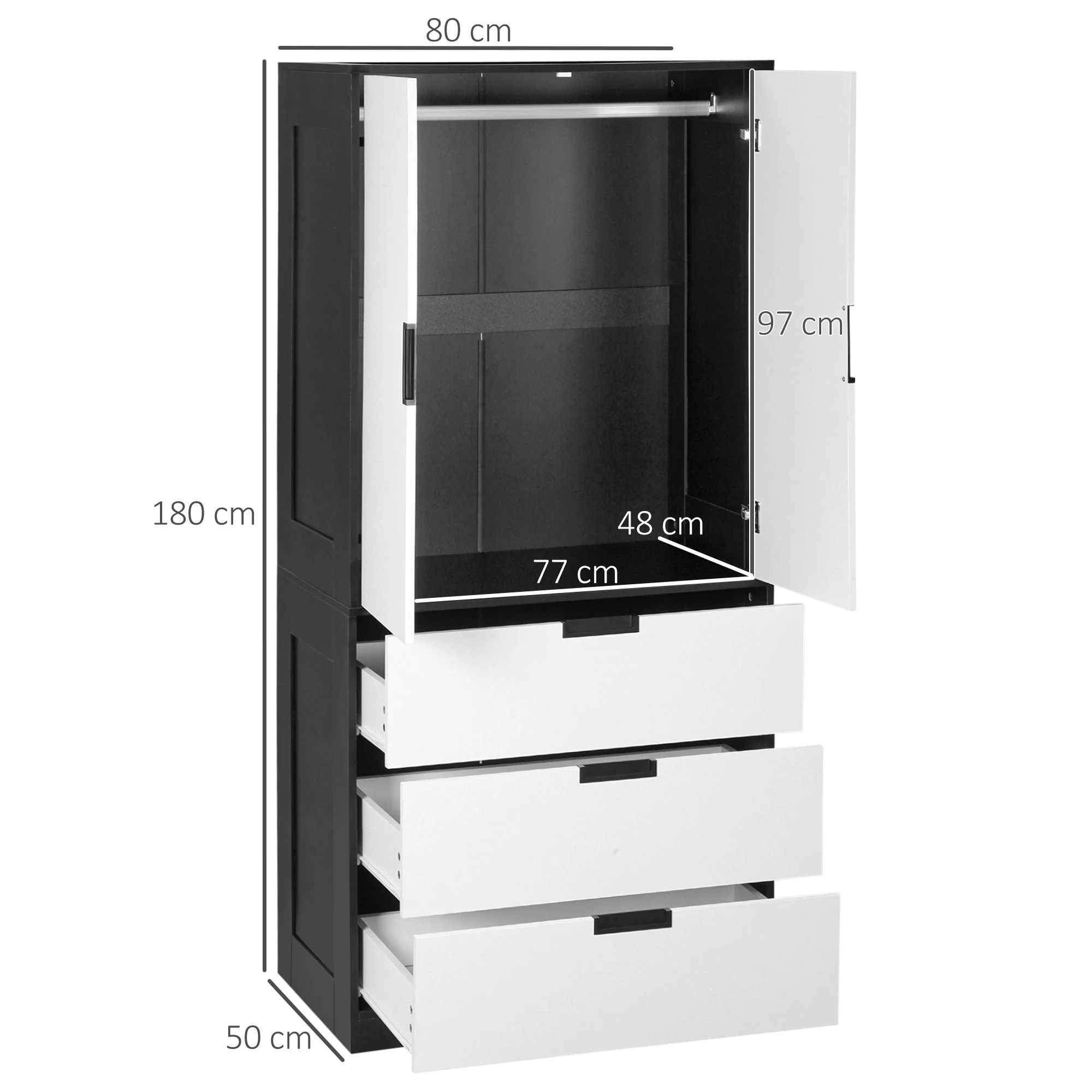 2 Door Wardrobe - Image 3