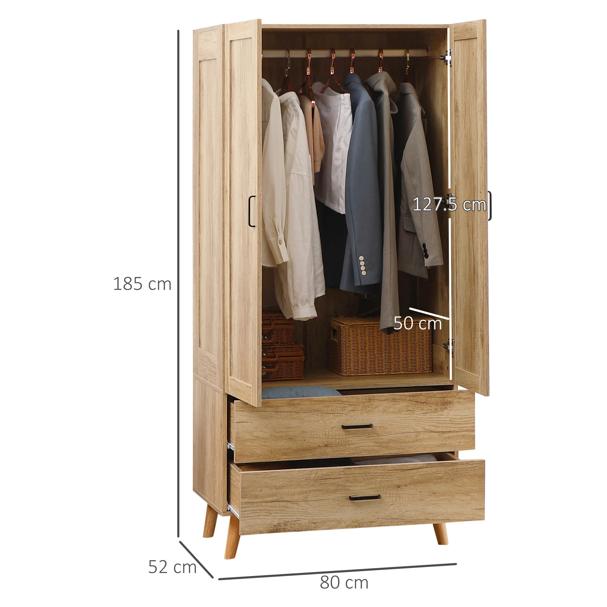2 Door Wardrobe - Image 2