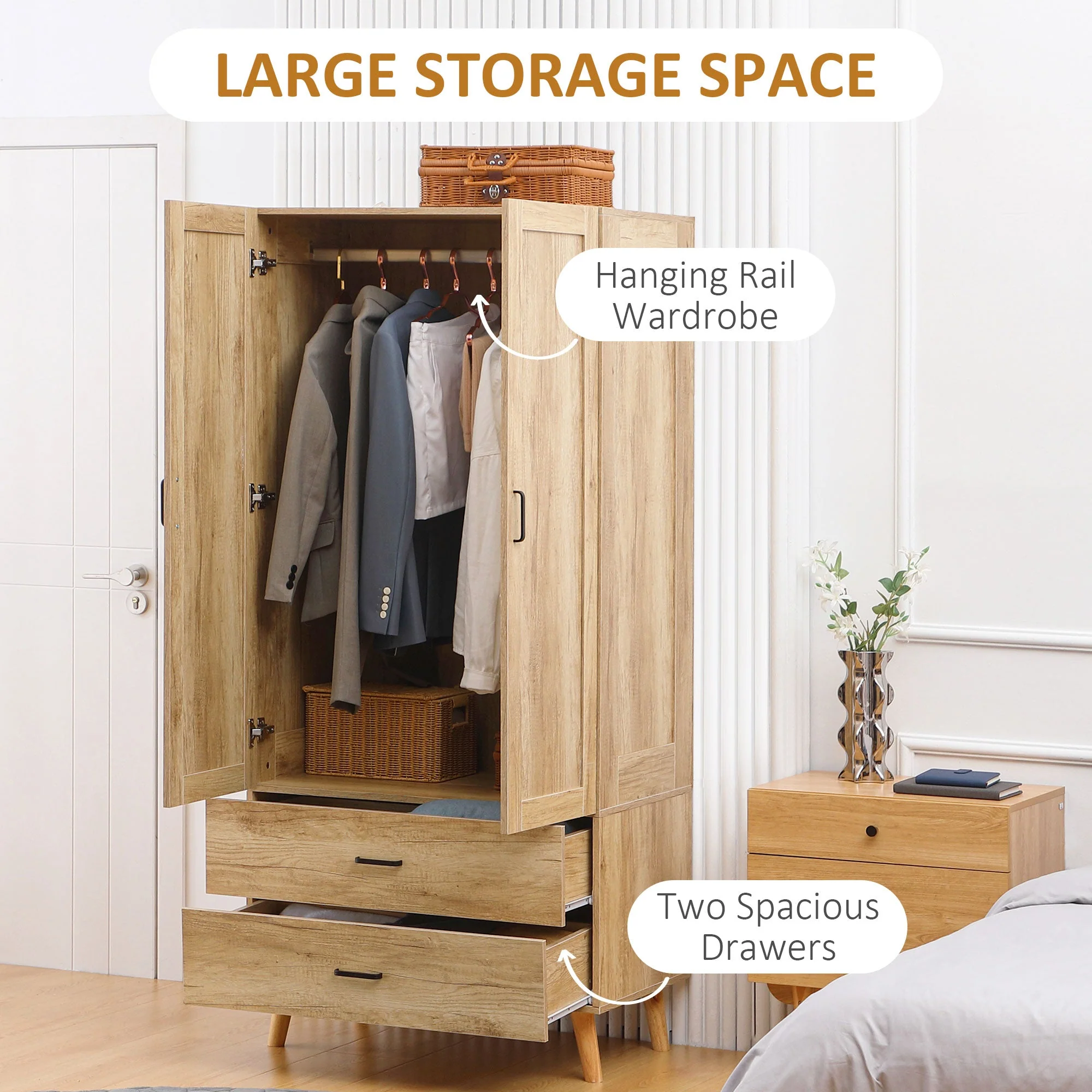2 Door Wardrobe - Image 3