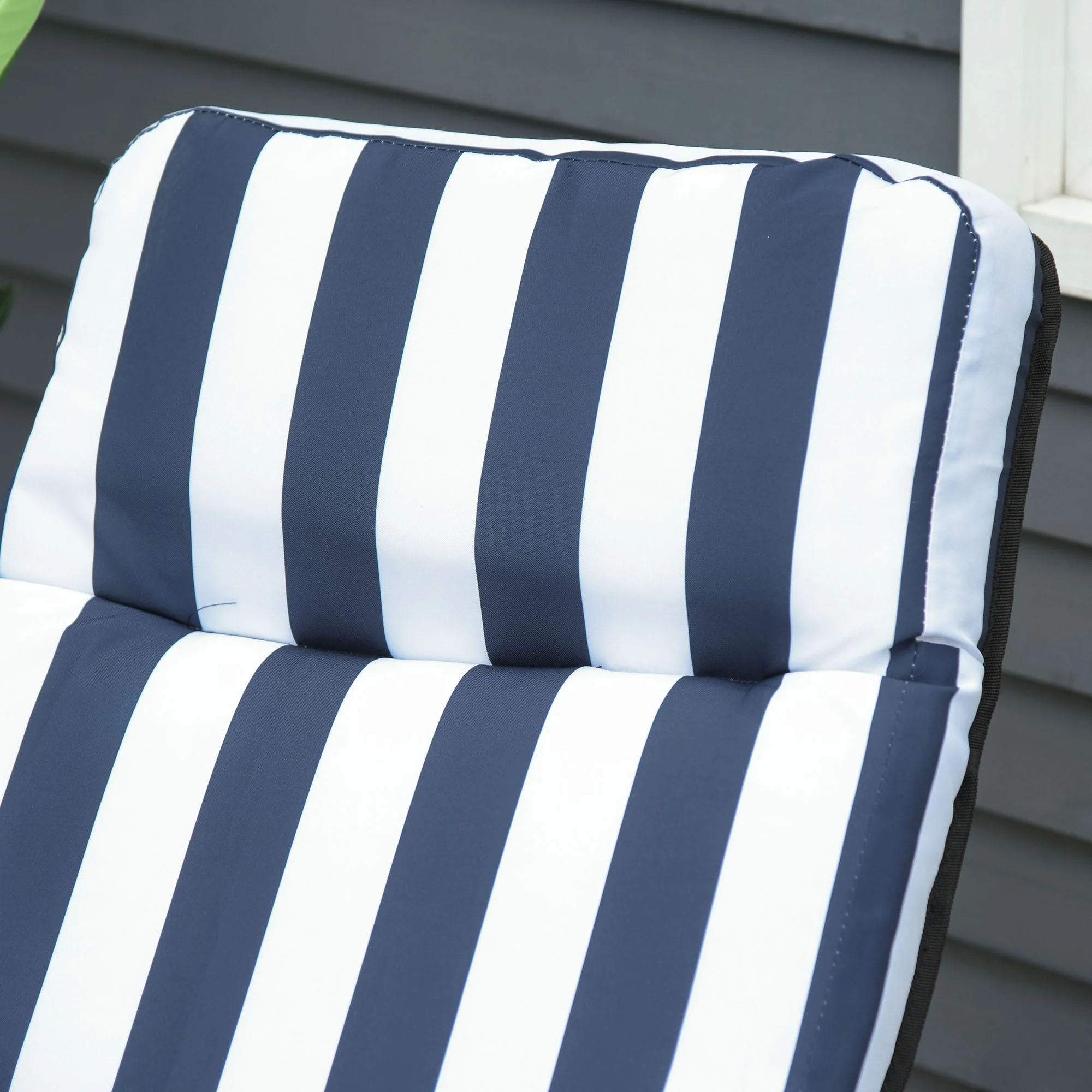 2-Piece Folding Sun Loungers Set-Blue/White - Image 7