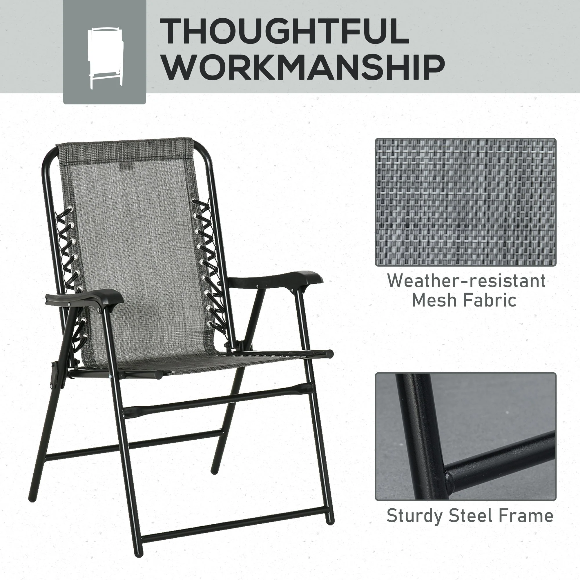 2-Pieces Patio Folding Chair Set - Image 6