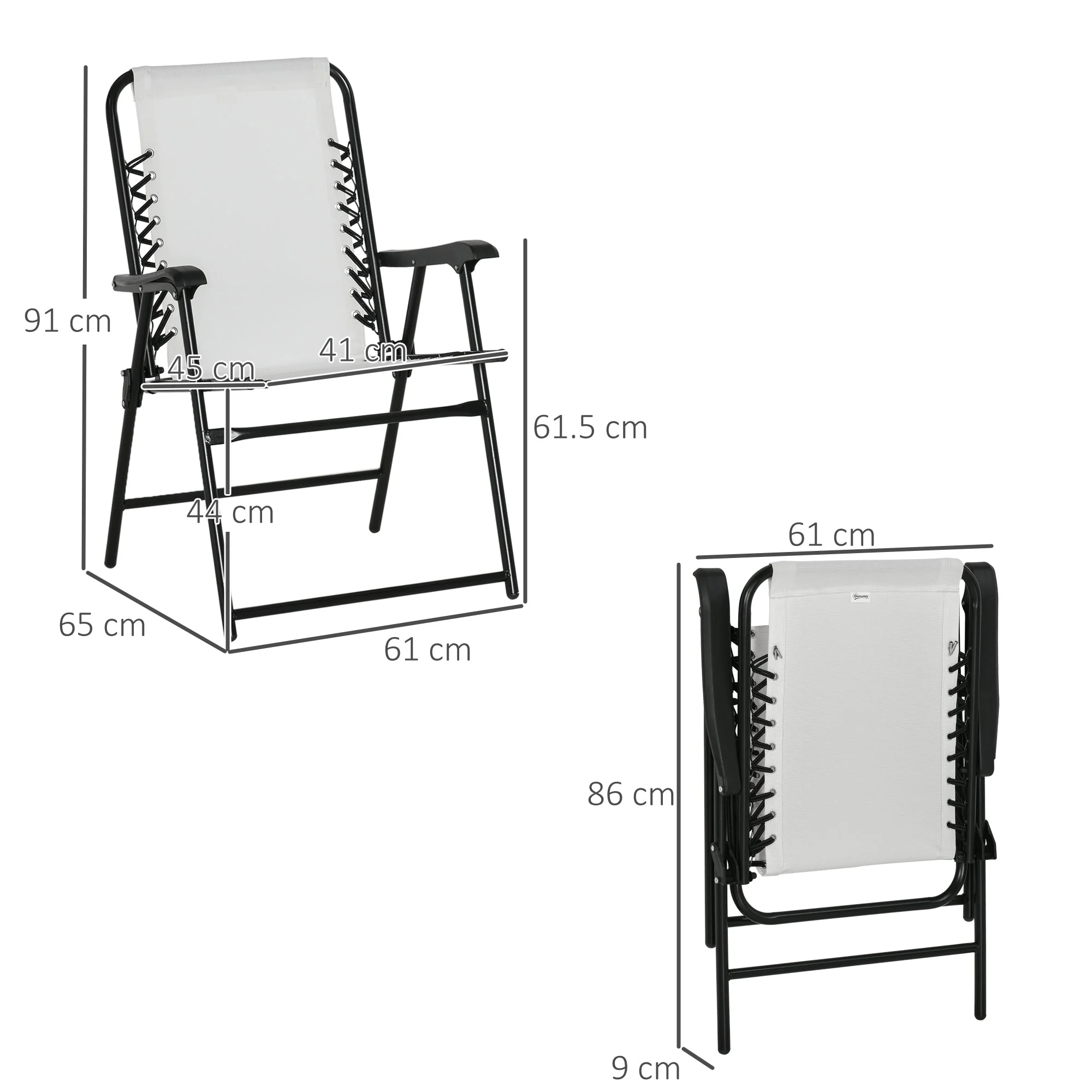 2-Pieces Patio Folding Chair Set - Image 3