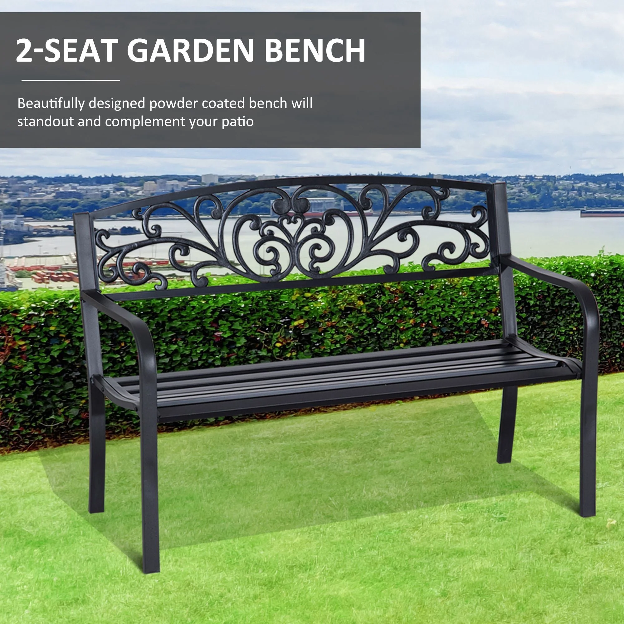 2 Seater Garden Bench - Image 4