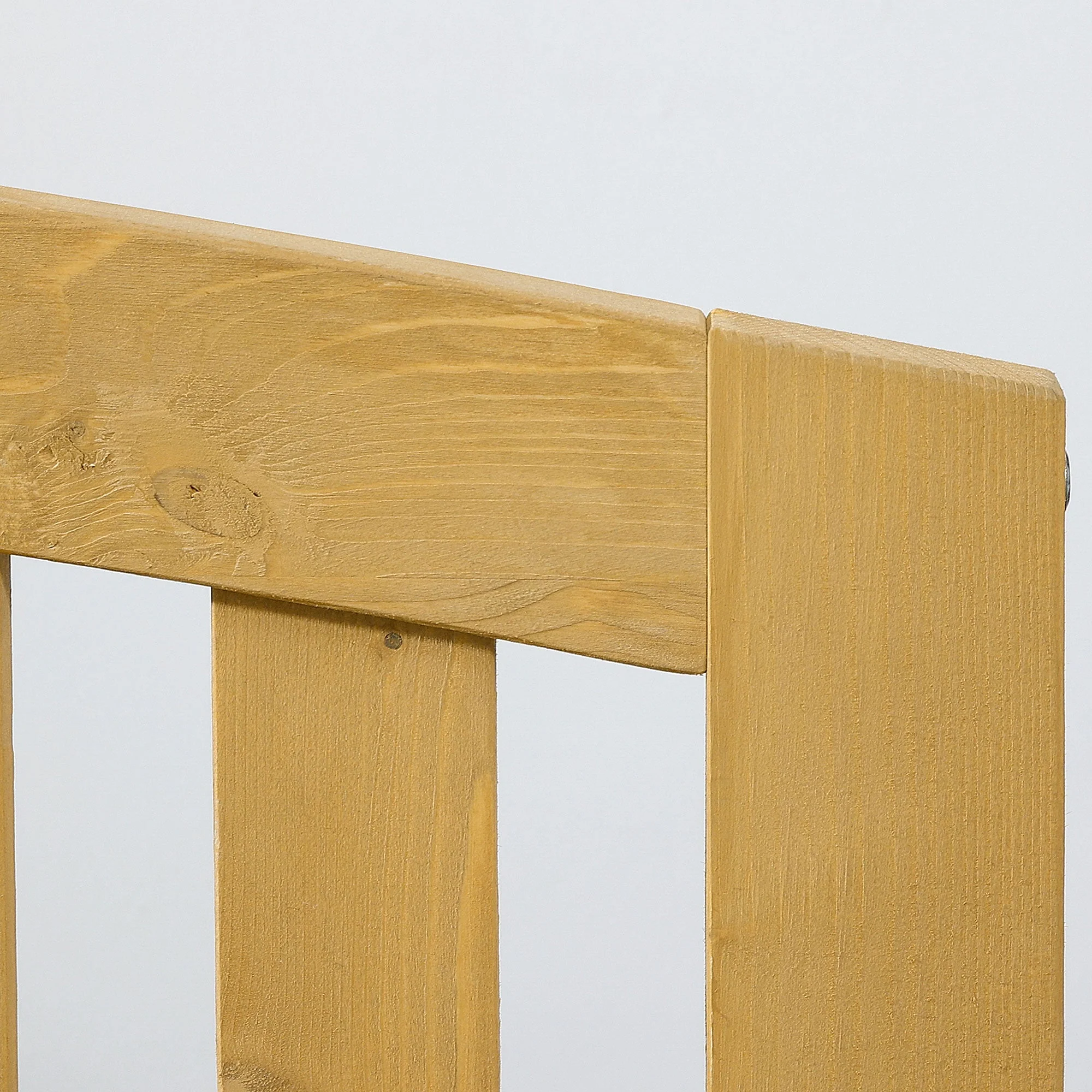 2 Seater Wooden Garden Bench with Armrest - Image 7