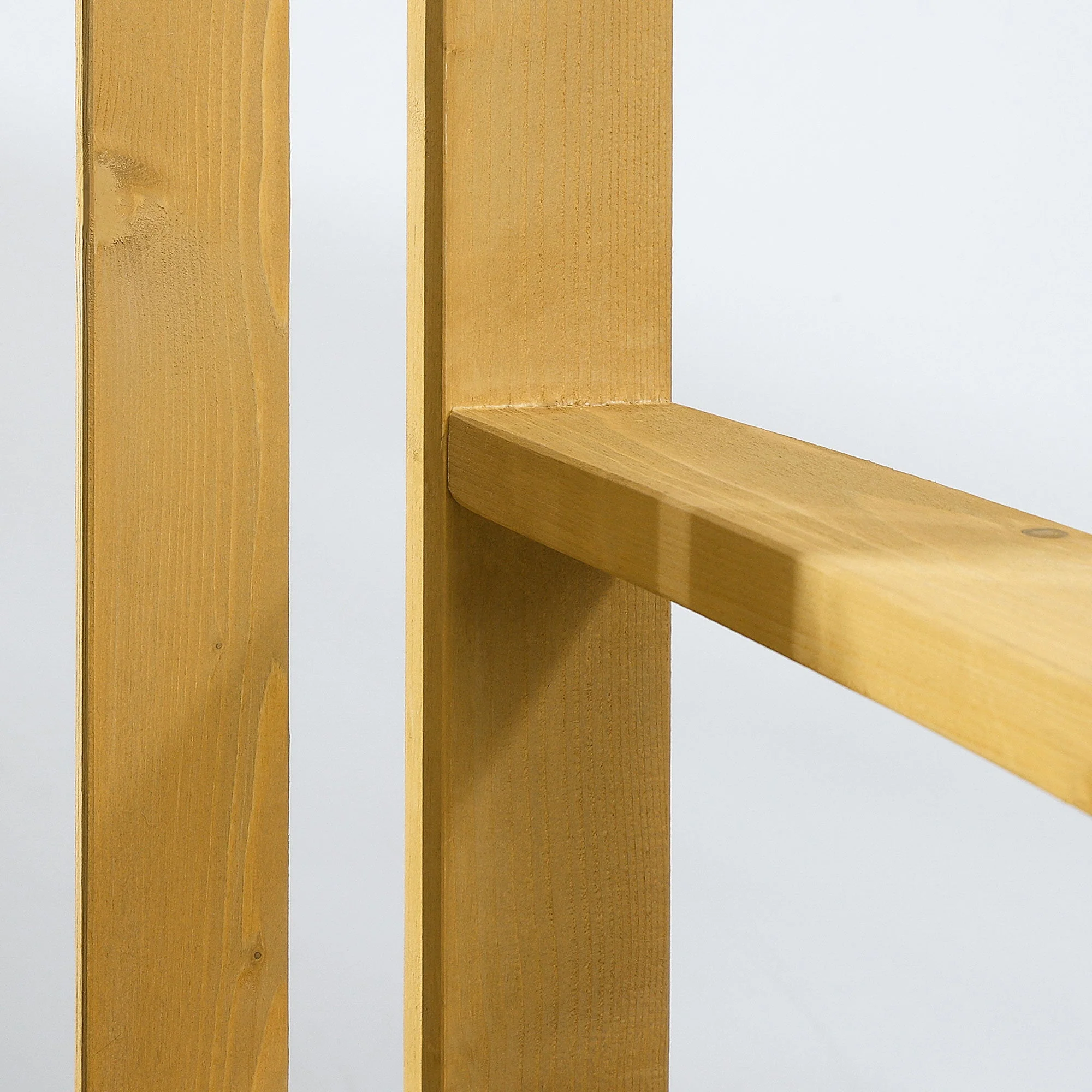2 Seater Wooden Garden Bench with Armrest - Image 8