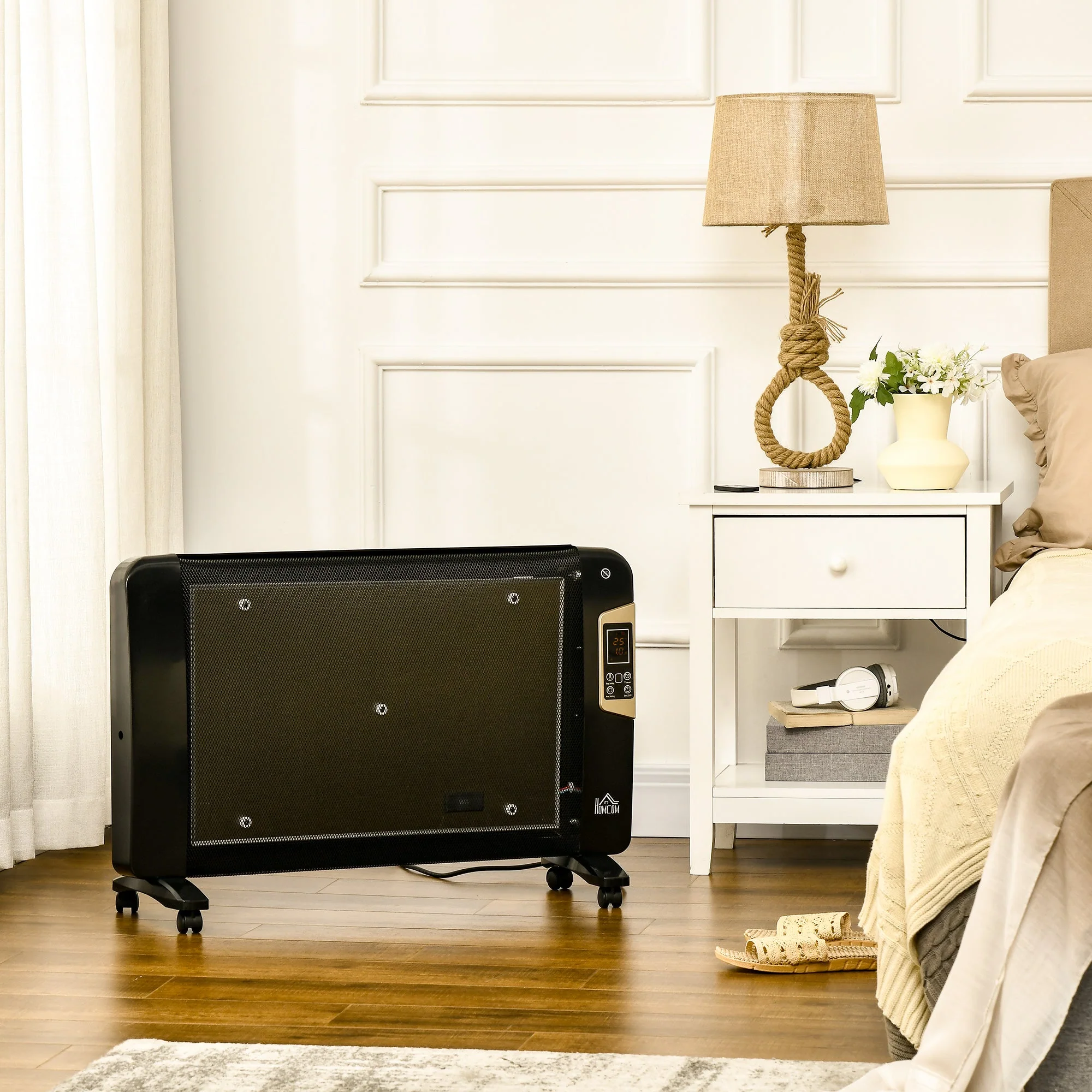 2000W Freestanding Space Heater With Remote Control Black - Image 2