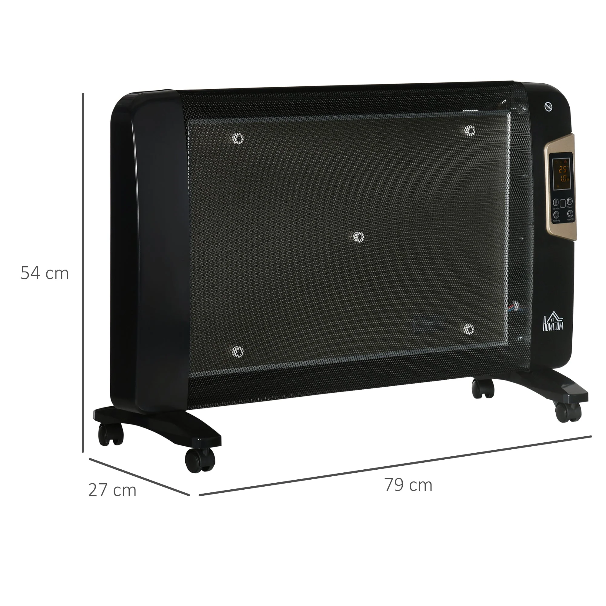 2000W Freestanding Space Heater With Remote Control Black - Image 3