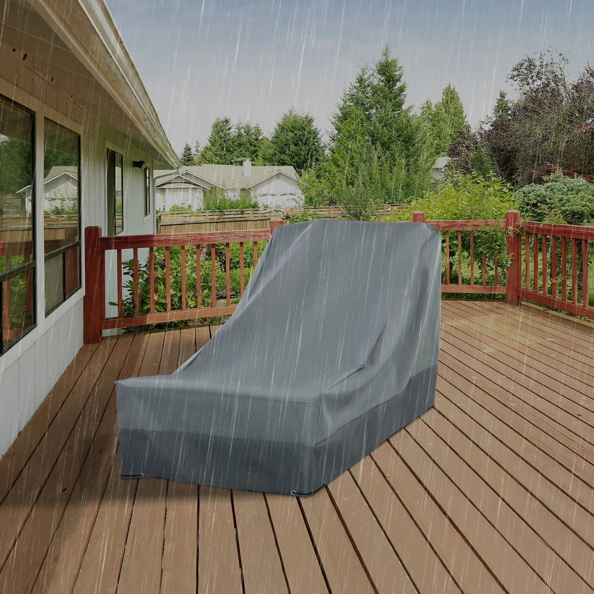 200x86cm Outdoor Garden Rattan Furniture Protective Cover Water UV Resistant - Image 2