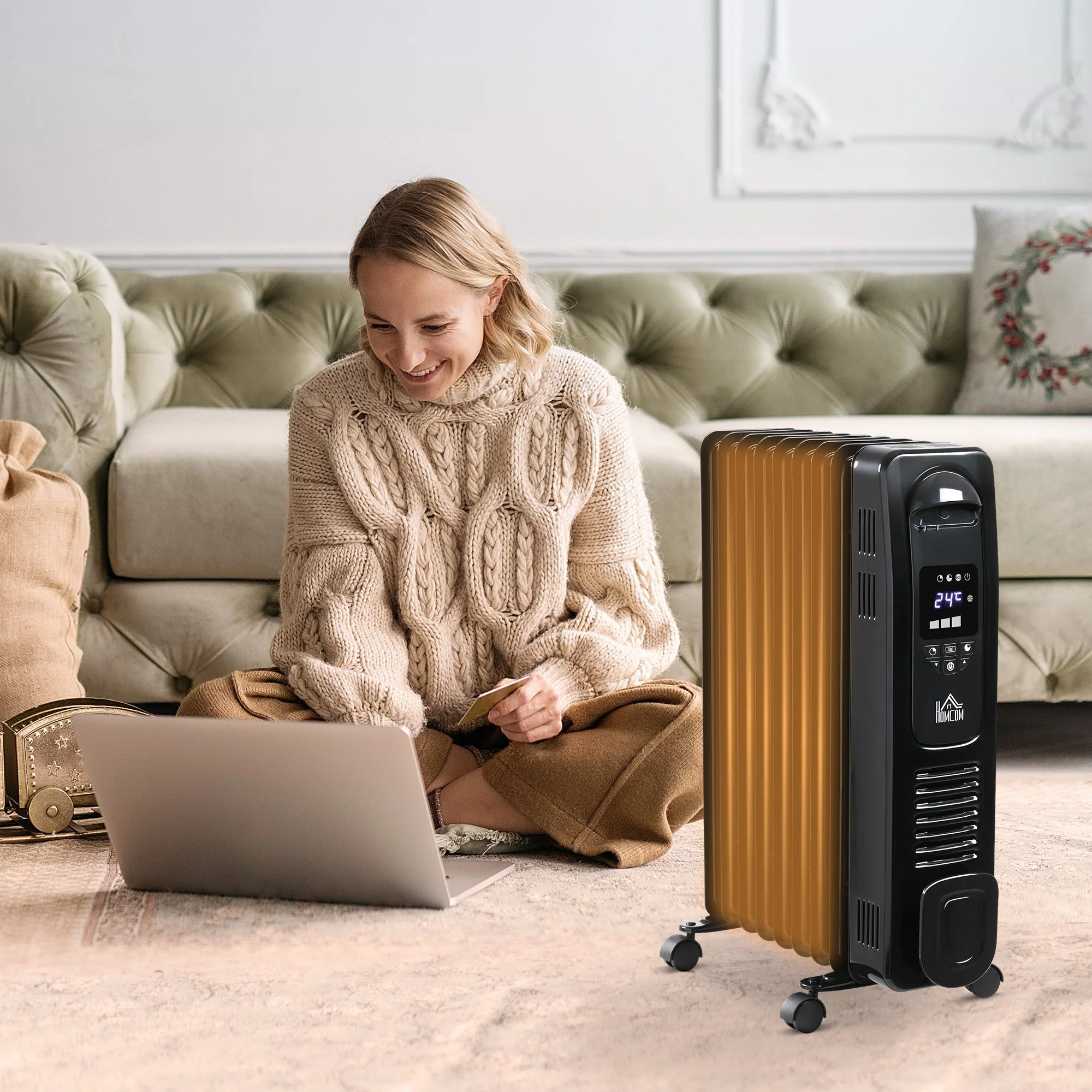2180W Oil Filled Radiator - Image 2
