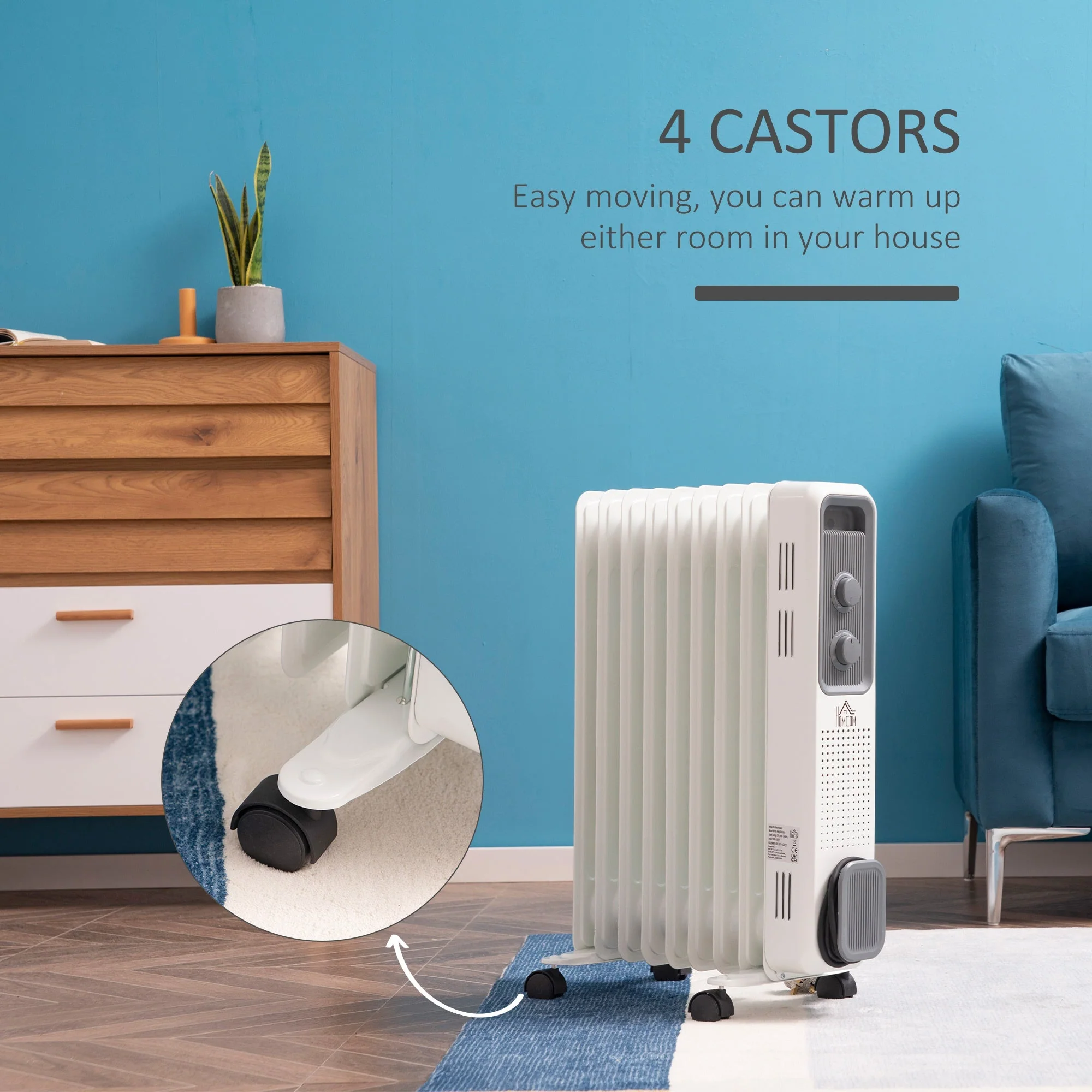 2180W Oil Filled Radiator - Image 7