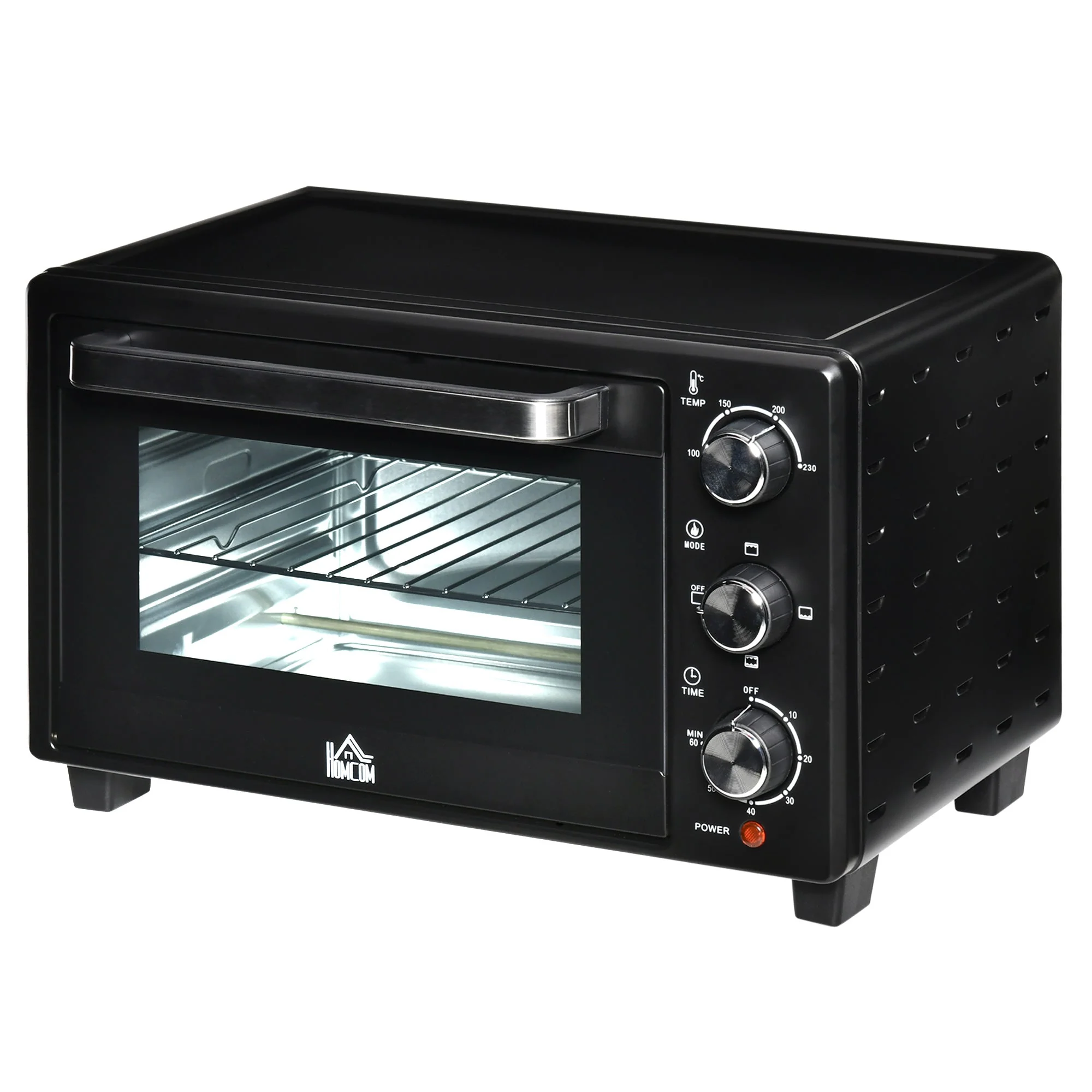 21L 230C Mini Oven With Timer Black by Homcom - Image 2
