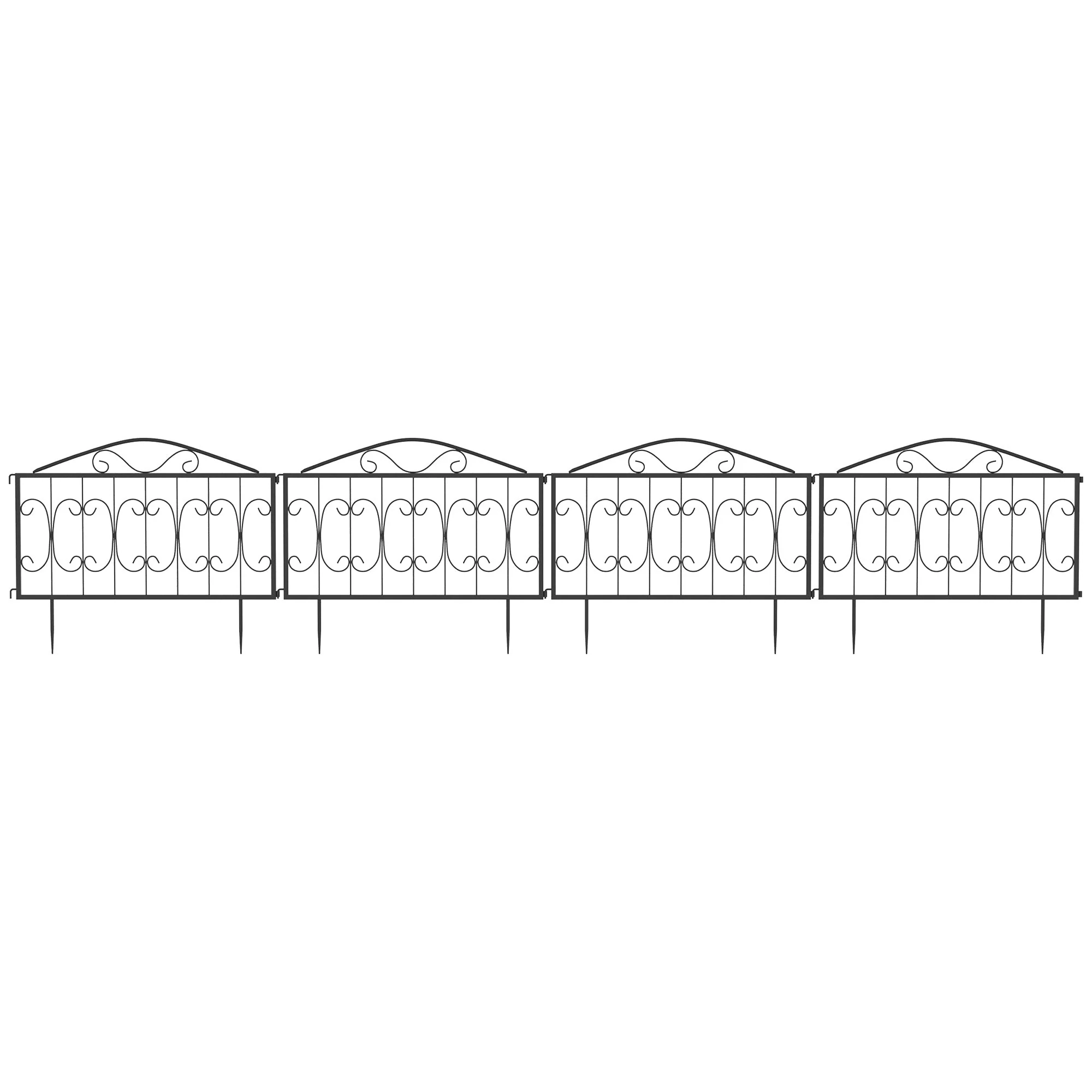 224cm Metal Decorative Garden Fence - Image 8