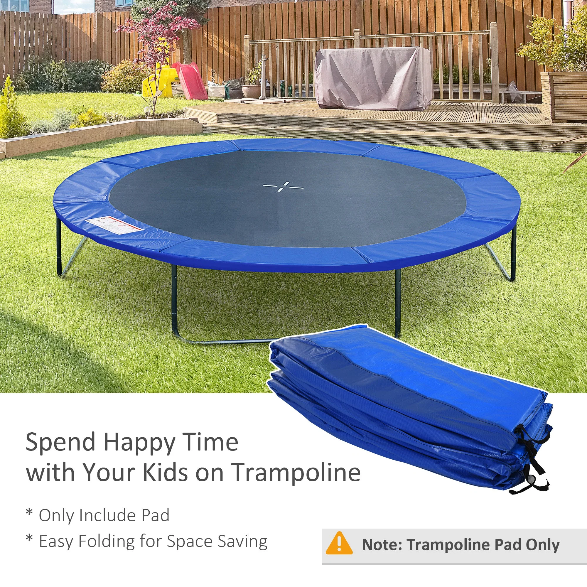 244cm Trampoline Pad Pads Replacement Safety Surround Pads Padding - 8ft Blue - Image 5