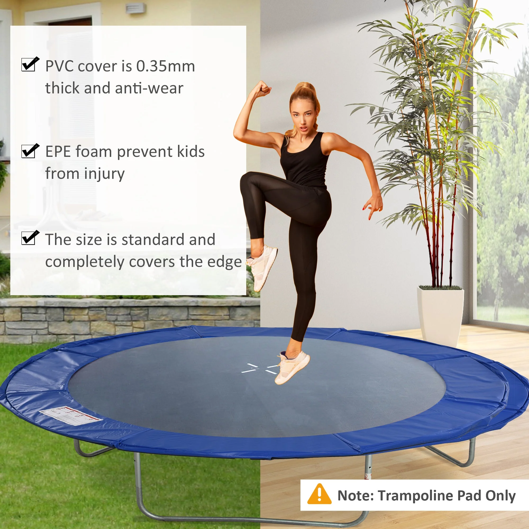 244cm Trampoline Pad Pads Replacement Safety Surround Pads Padding - 8ft Blue - Image 6