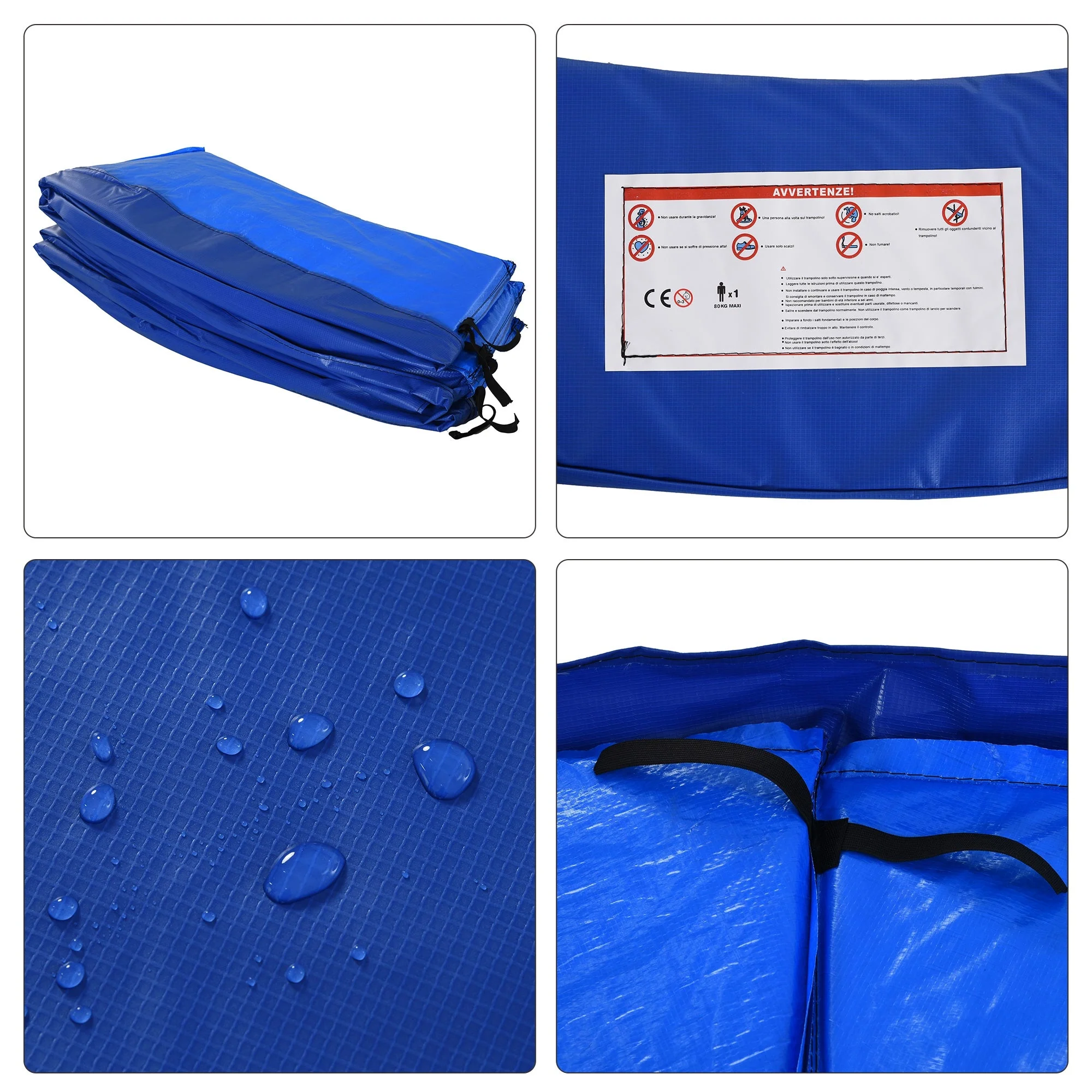 244cm Trampoline Pad Pads Replacement Safety Surround Pads Padding - 8ft Blue - Image 7
