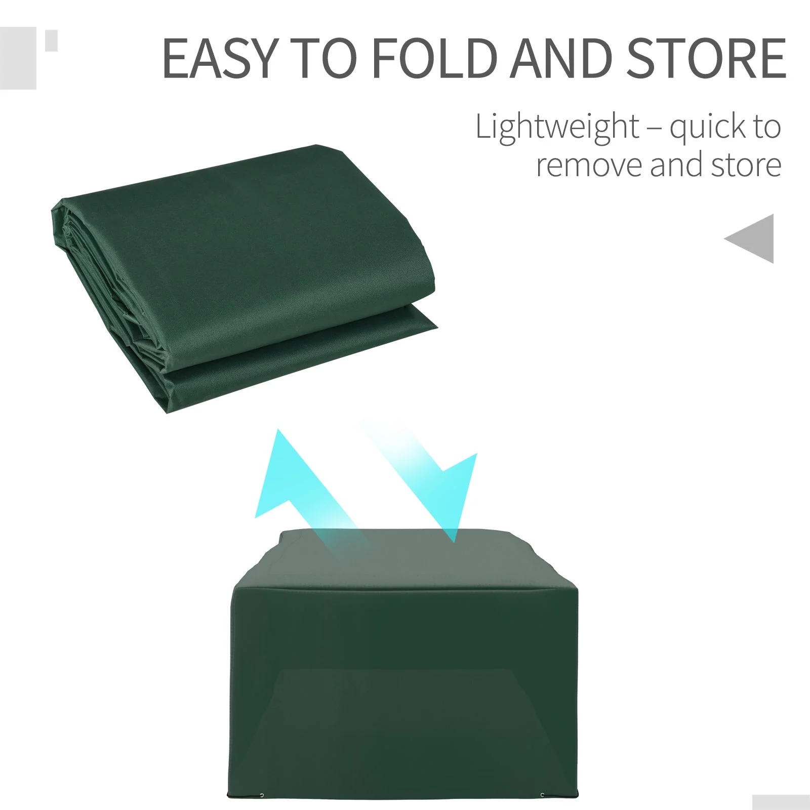 255x142cm Outdoor Garden Rattan Furniture Protective Cover Water UV Resistant - Image 3