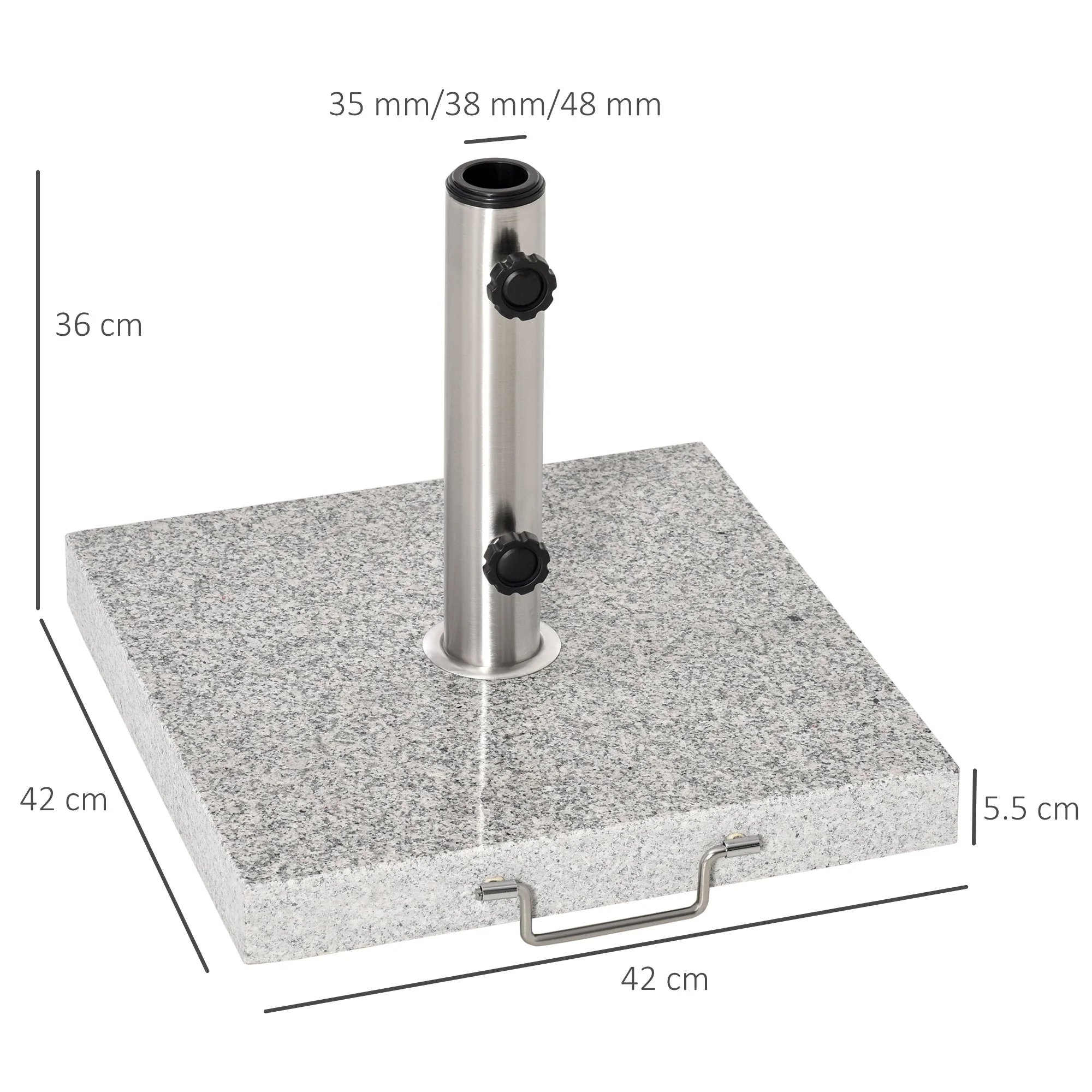 25kg Garden Umbrella Base Durable Parasol Holder Patio Furniture Outdoor Sunshade Marble Stand - Image 2