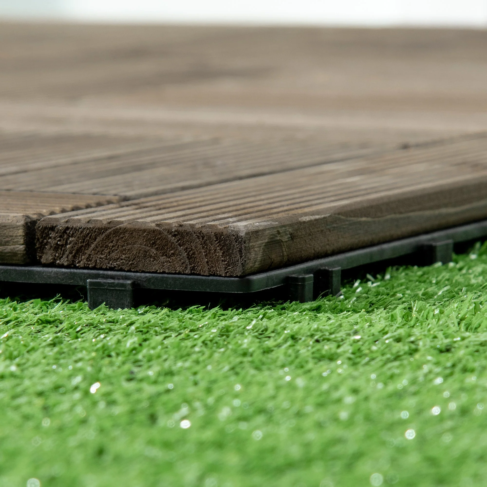 27-Piece Wooden Interlocking Decking Tiles - Image 7