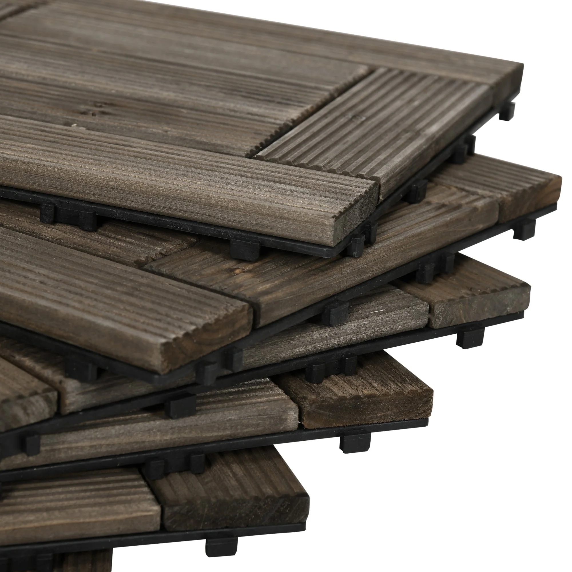 27-Piece Wooden Interlocking Decking Tiles - Image 9