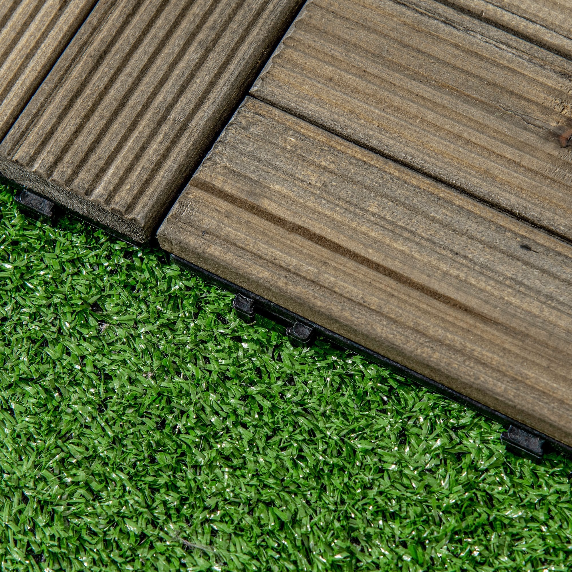 27-Piece Wooden Interlocking Decking Tiles - Image 7