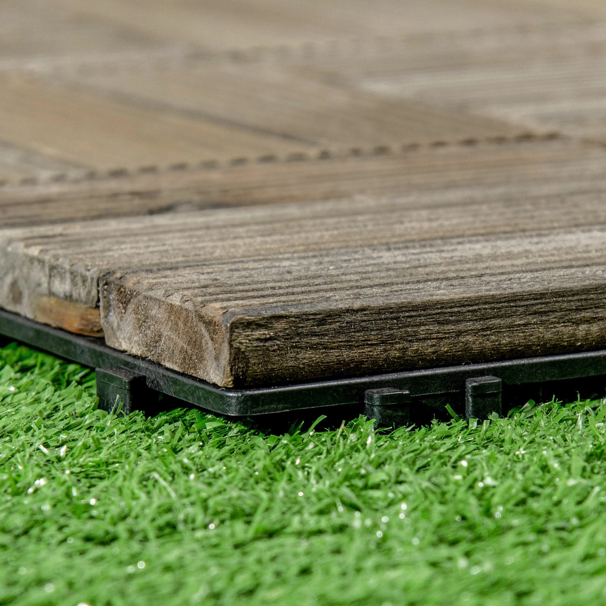 27-Piece Wooden Interlocking Decking Tiles - Image 8