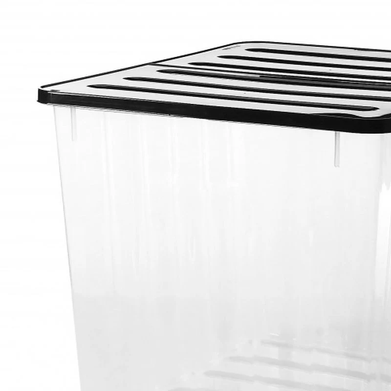 28 x Plastic Storage Boxes 110 Litres Extra Large - Clear & Black Supa Nova by Strata - Image 4